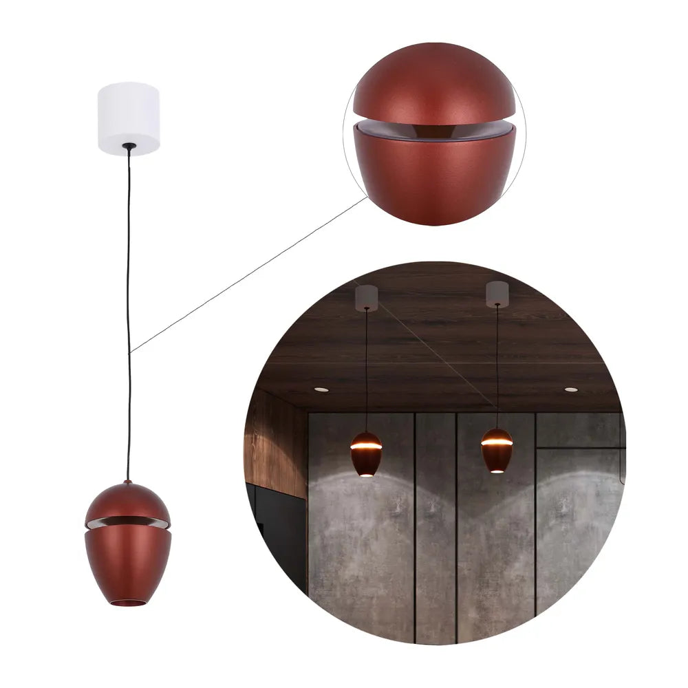 Toma cercana del Colgante LED Acorn Downlight con Efecto de Iluminación de Cornisa 10W Blanco Cálido-150-19072