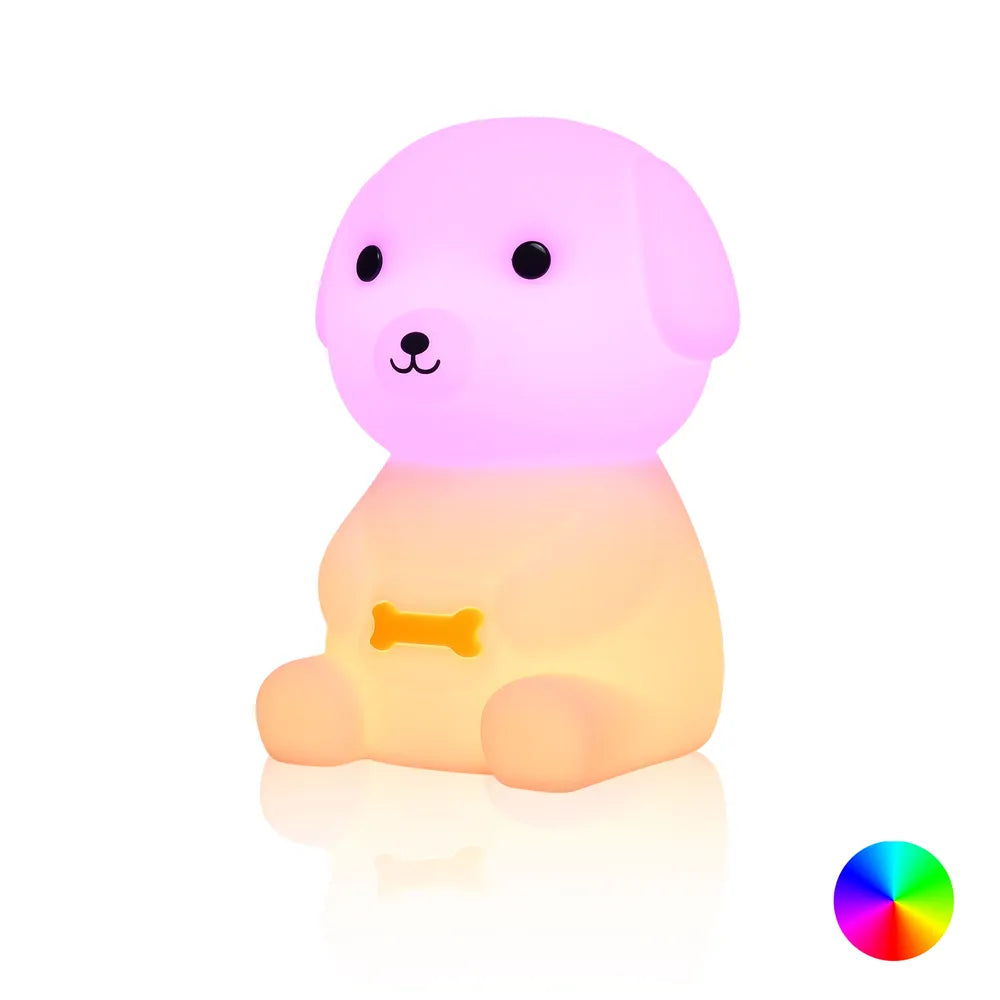 Lámpara de Nocturna TEKLED Adorable Luz Nocturna LED Recargable con Temporizador y Opciones de Cambio de Color-Cachorro-130-03774
