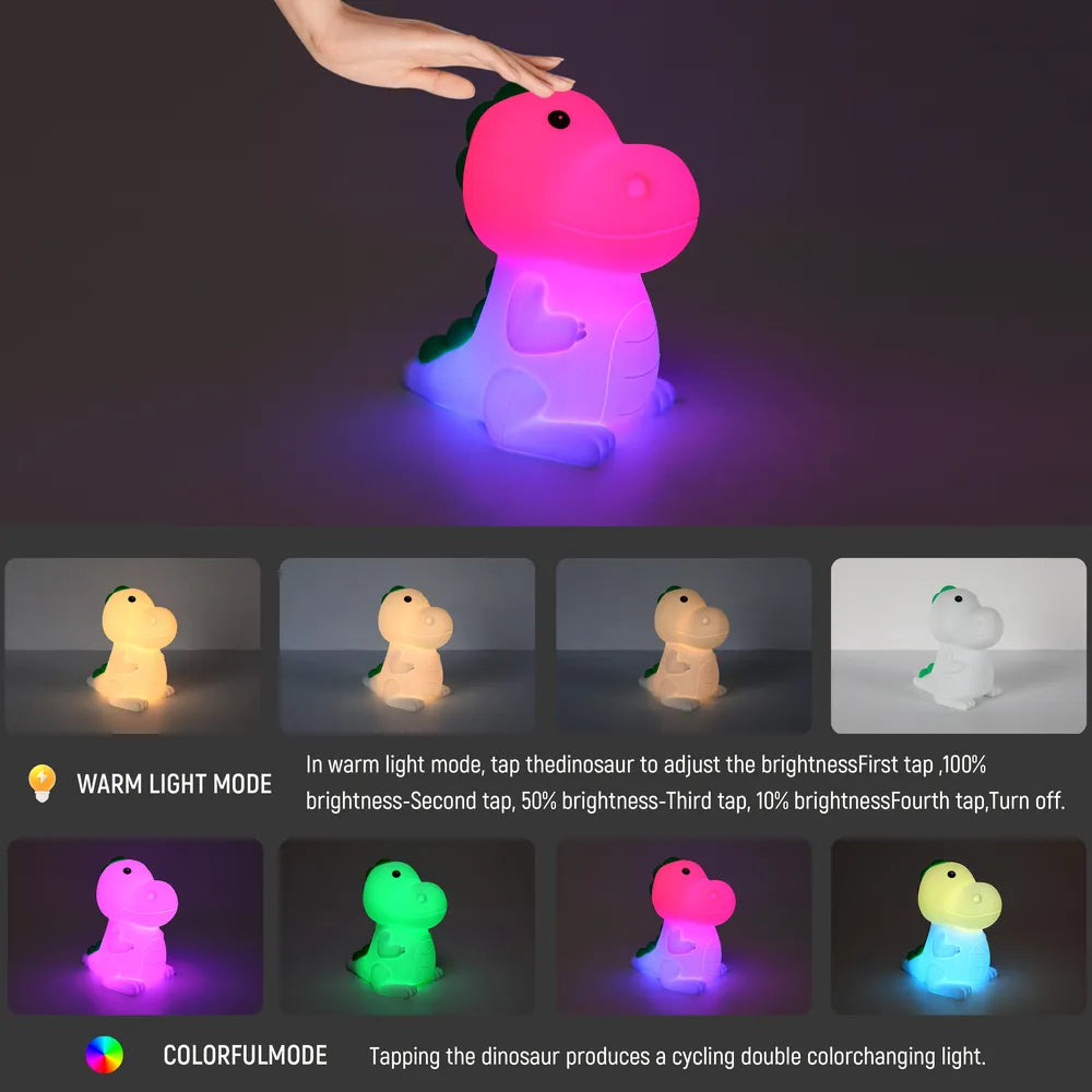 Detalles de la Adorable Luz Nocturna LED Recargable con Temporizador y Opciones de Cambio de Color-130-03776