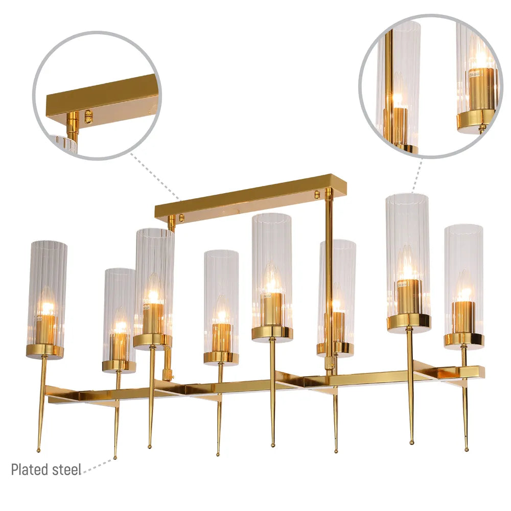 Detalles de la Lámpara de Techo Americana de Vidrio Estriado - 159-18222