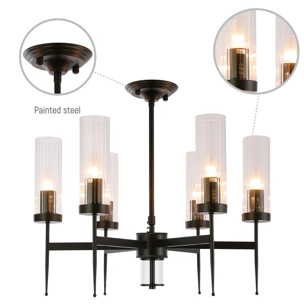 Detalles del Lámpara de Techo de Cristal Estriado Americano-159-18226