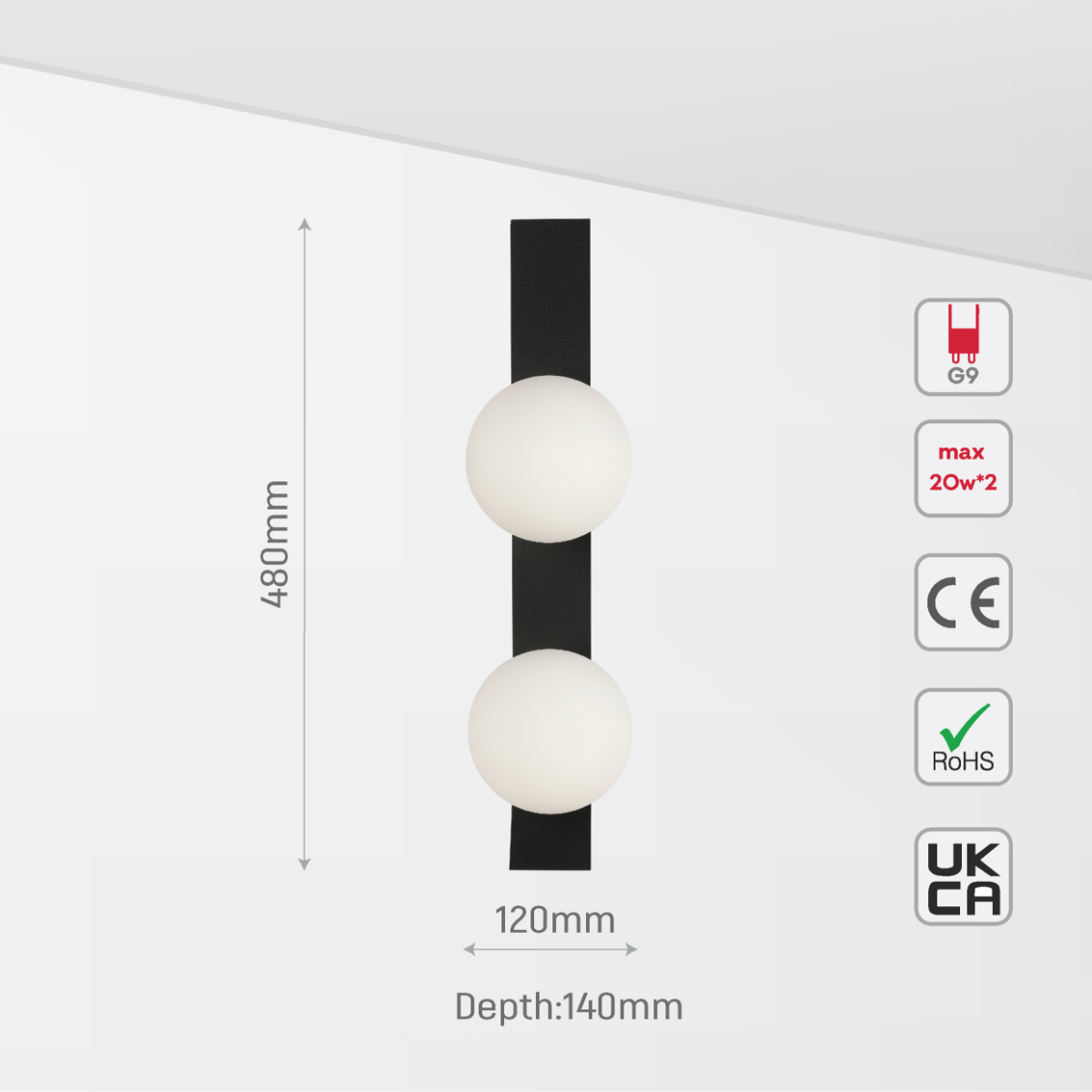 Aplique de pared ajustable de estilo contemporáneo, perfecto para salones modernos y minimalistas, con diseño esférico elegante.