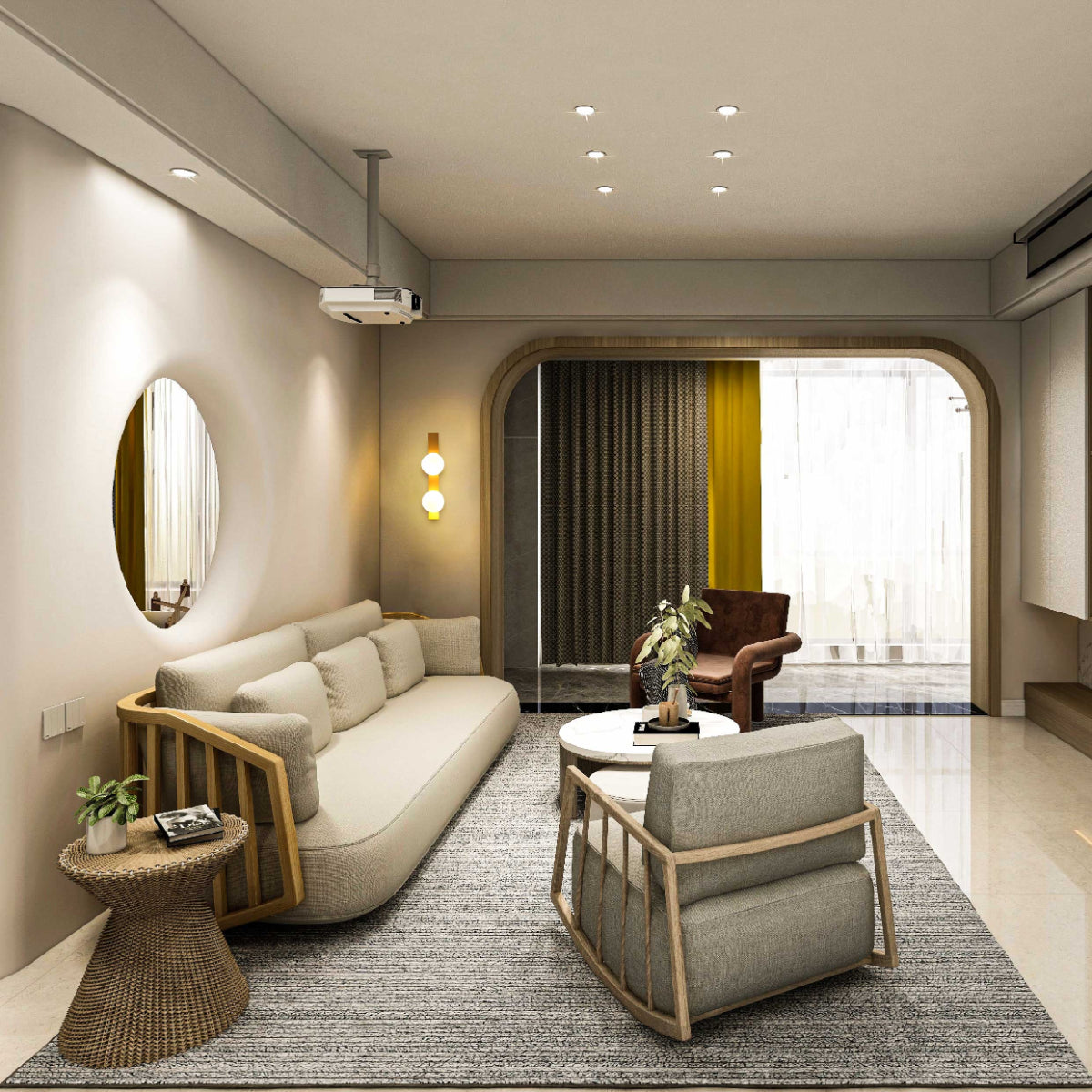 Aplique de pared ajustable en forma de globo, ideal para ambientes modernos y elegantes, perfecto para salones y pasillos contemporáneos.