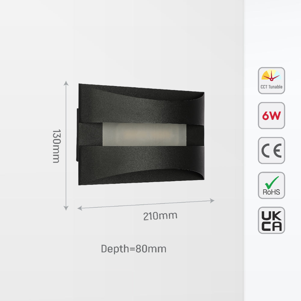 Aplique de pared LED de doble arco, ideal para espacios modernos como salones o entradas con estilo contemporáneo.