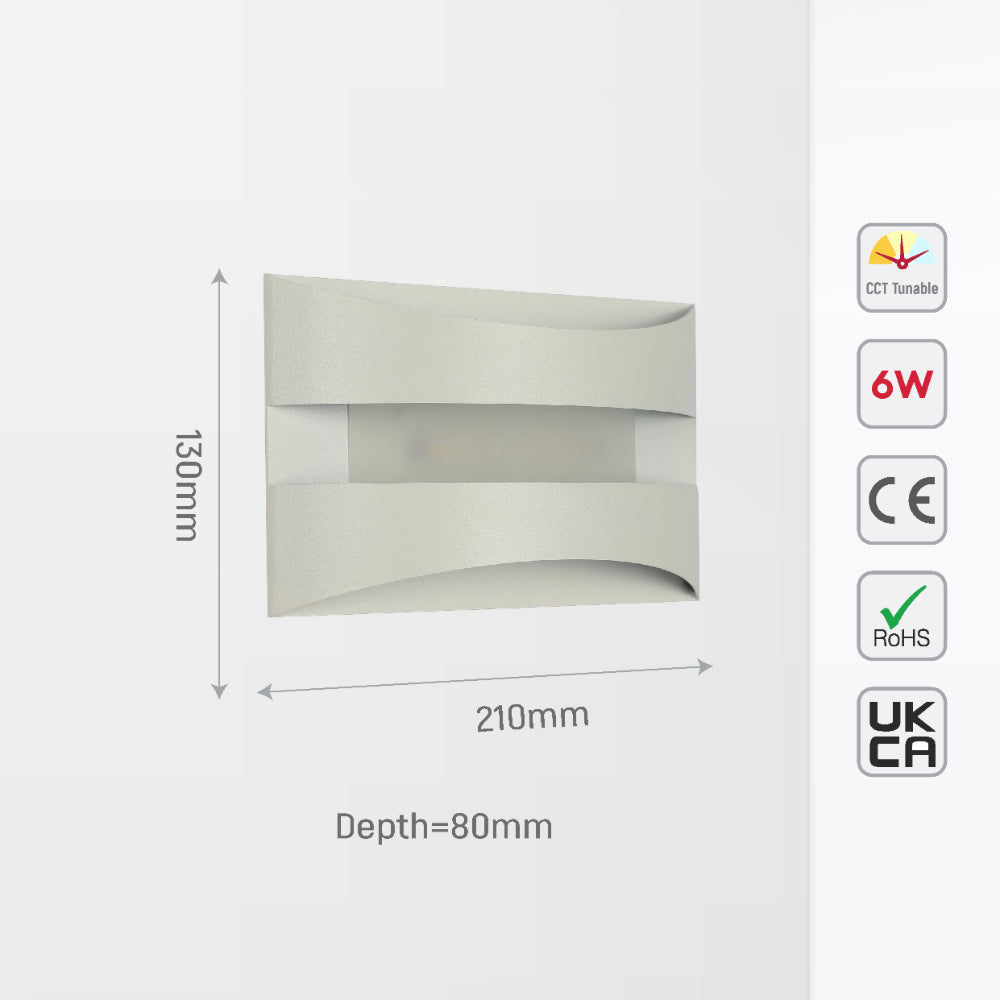 Aplique de pared LED de doble arco, ideal para salones modernos con estilo contemporáneo, brindando iluminación funcional y elegante.