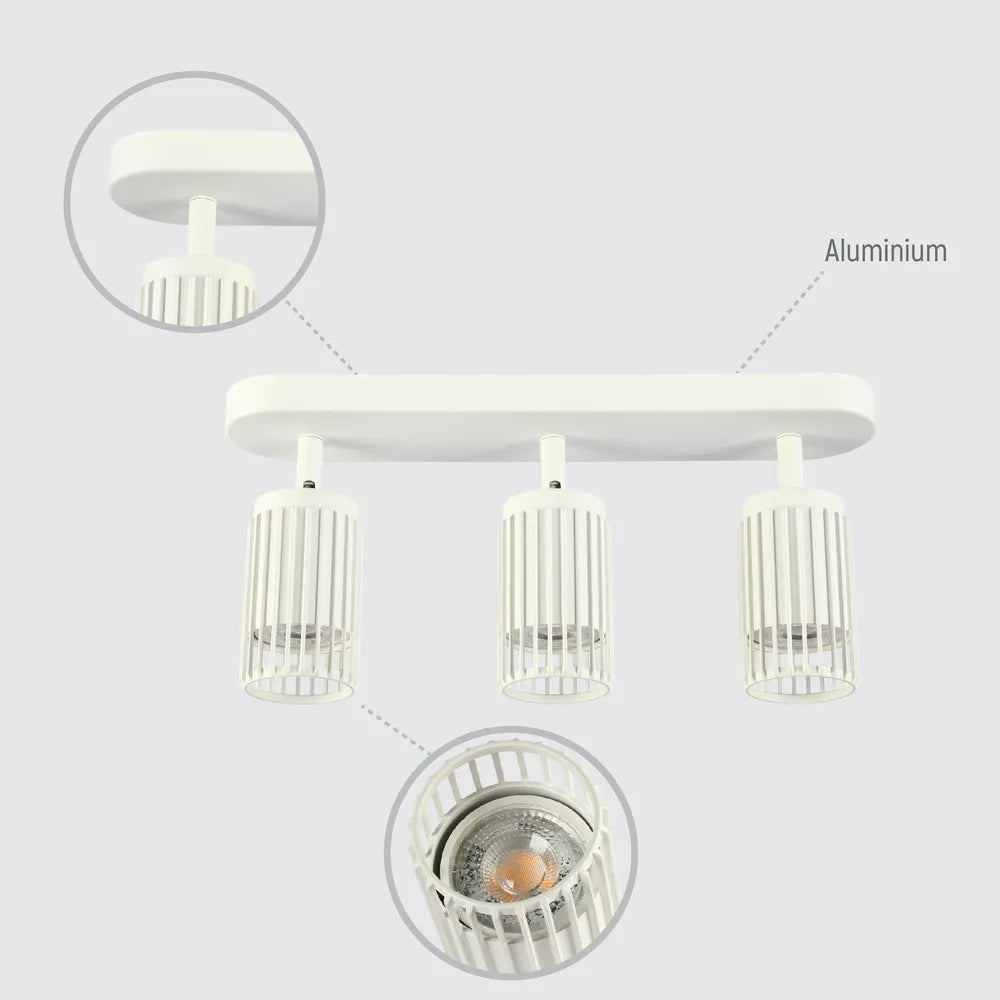 Detalles del Proyector Ajustable GU10 Aria Cage-Bar-172-03156