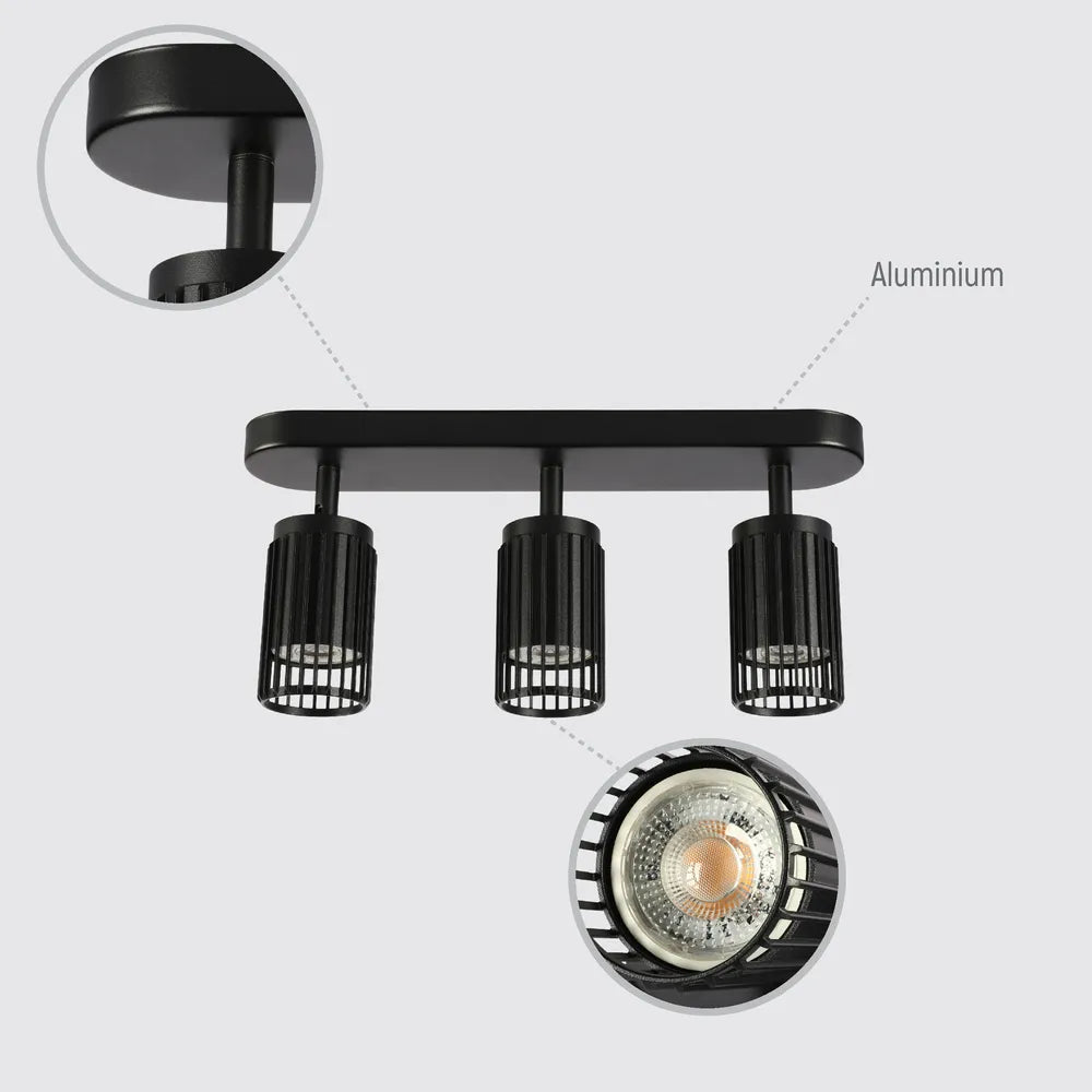Detalles del Foco Ajustable Aria Cage-Bar GU10-172-03157