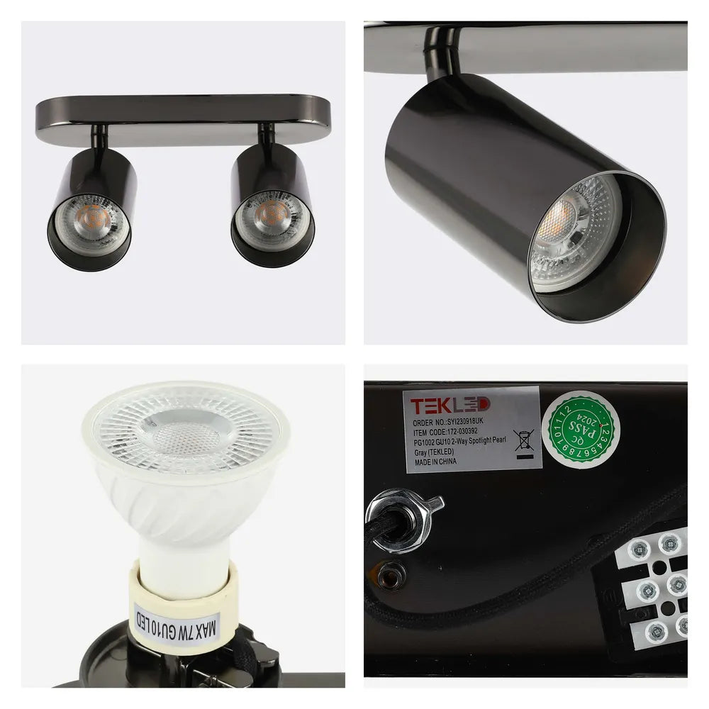 Detalles del Foco Cilíndrico Astra Pearl Grey GU10-172-030392