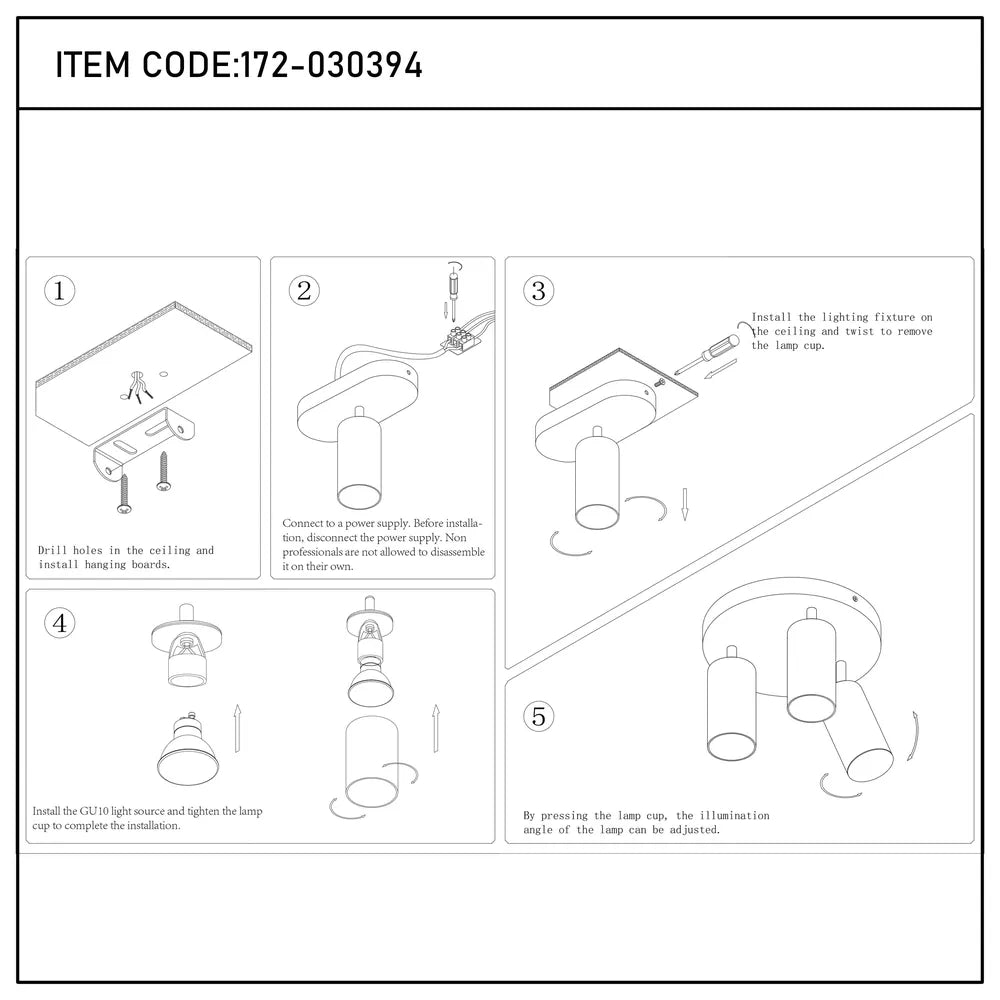 Manual de usuario para el Foco Cilíndrico Astra Pearl Grey GU10-172-030394