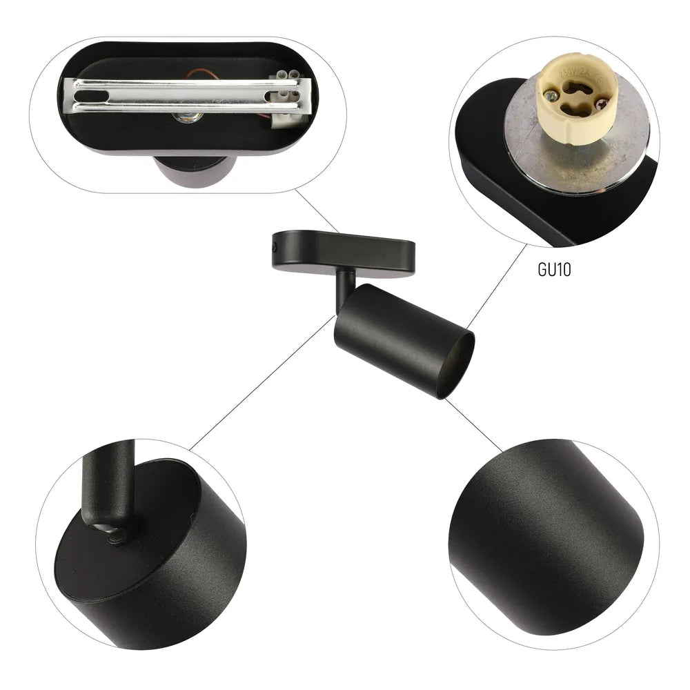 Primer plano del Foco Cilíndrico GU10 Beam-172-03045