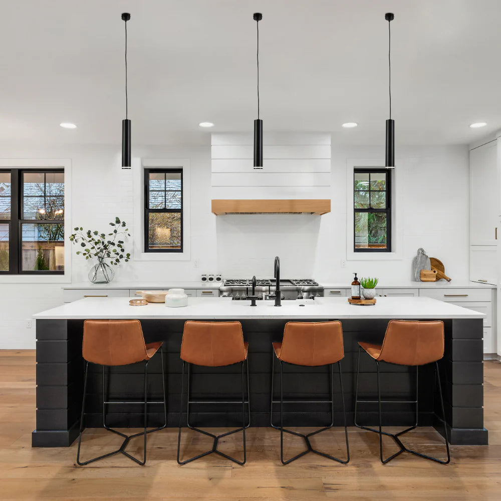 Black Cylinder Pendant Downlight GU10 Modern Minimalist, Pendant Downlight, TEKLED 3