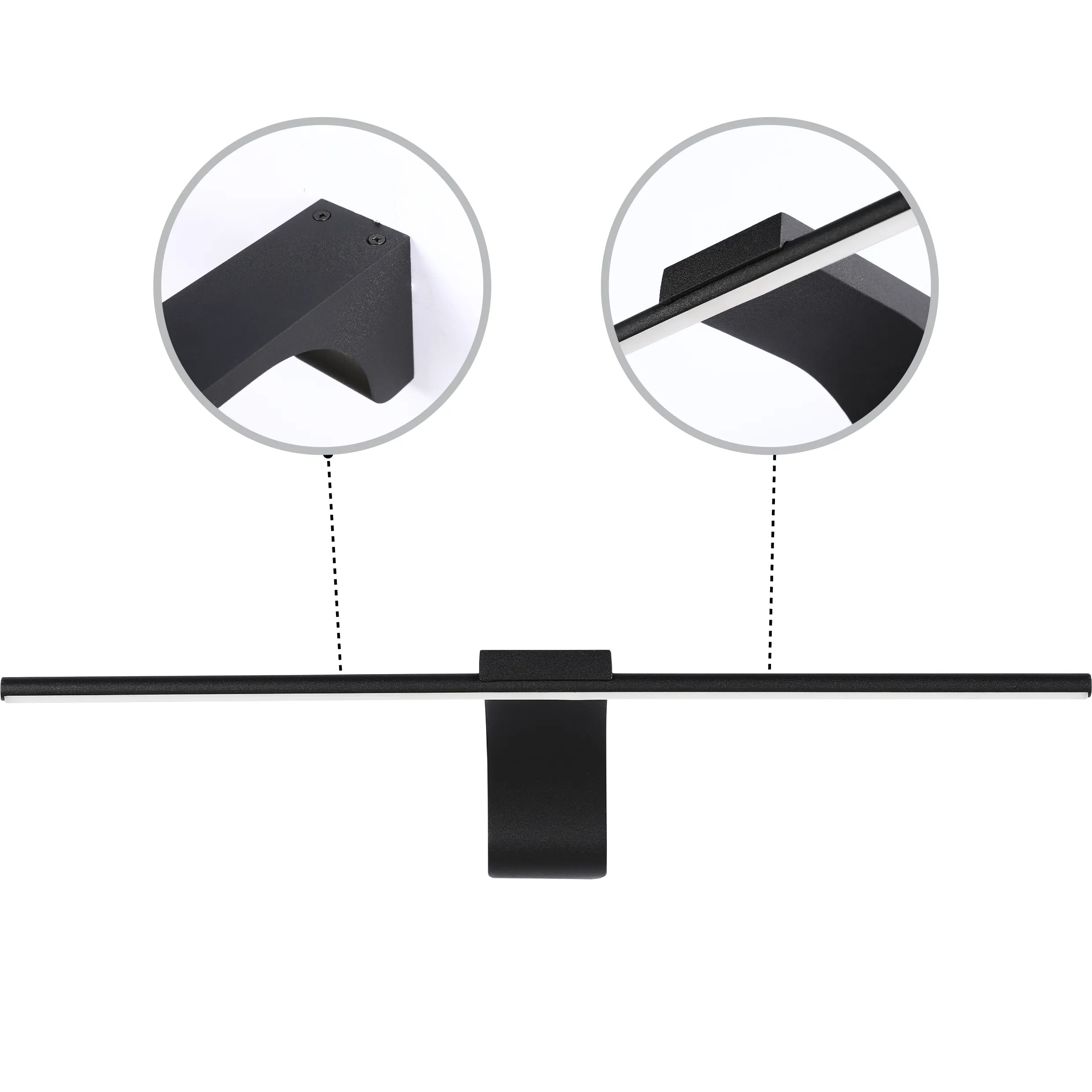 Aplique de Pared Lineal LED Negro IP20