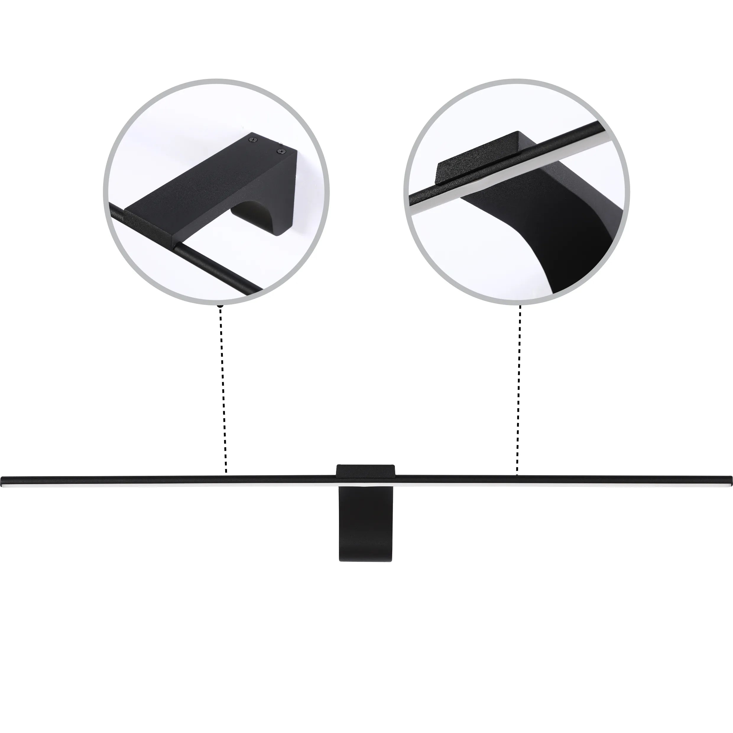 Aplique de Pared Lineal LED Negro IP20
