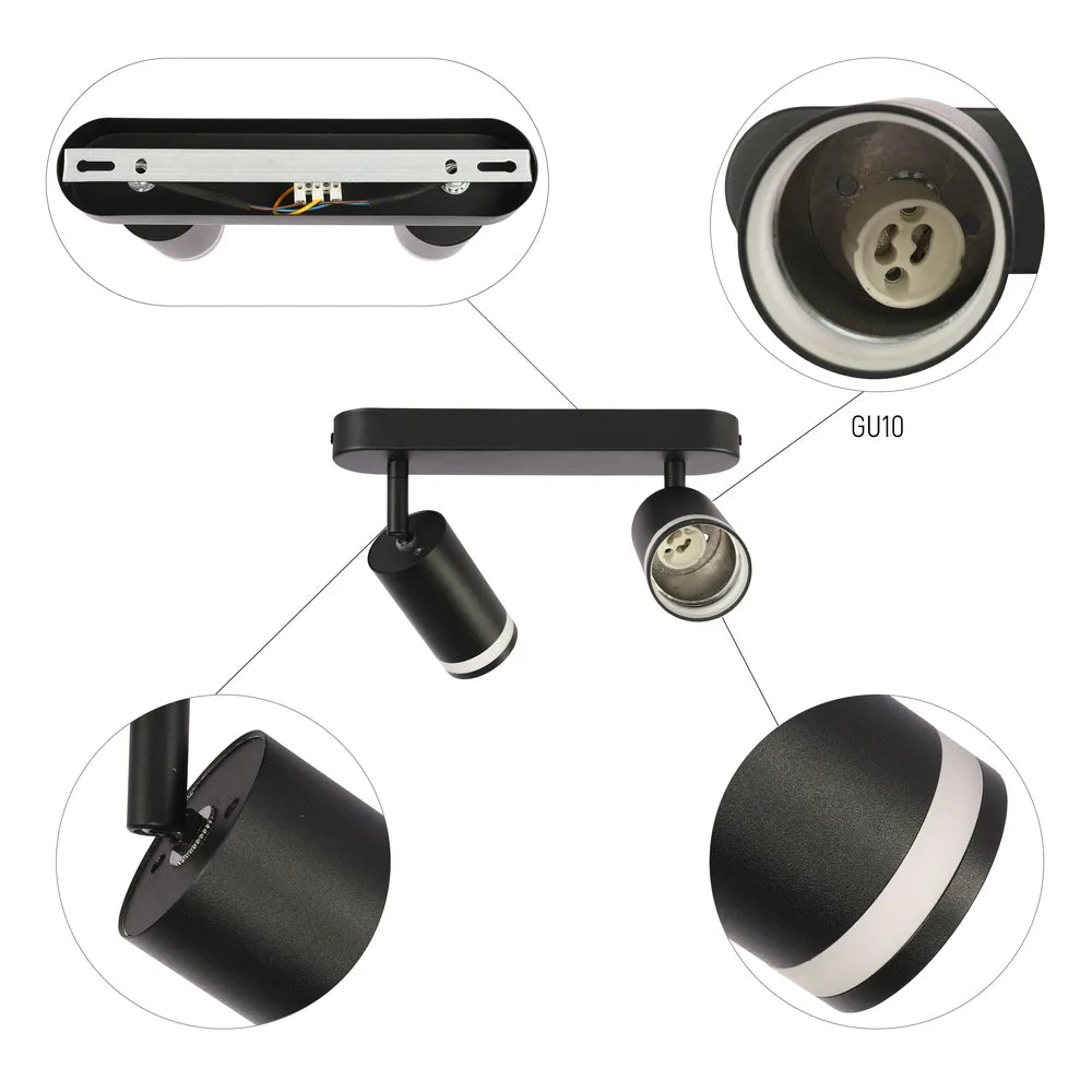 Toma cerrada del Foco Circular Glow GU10 Fixture-172-03033