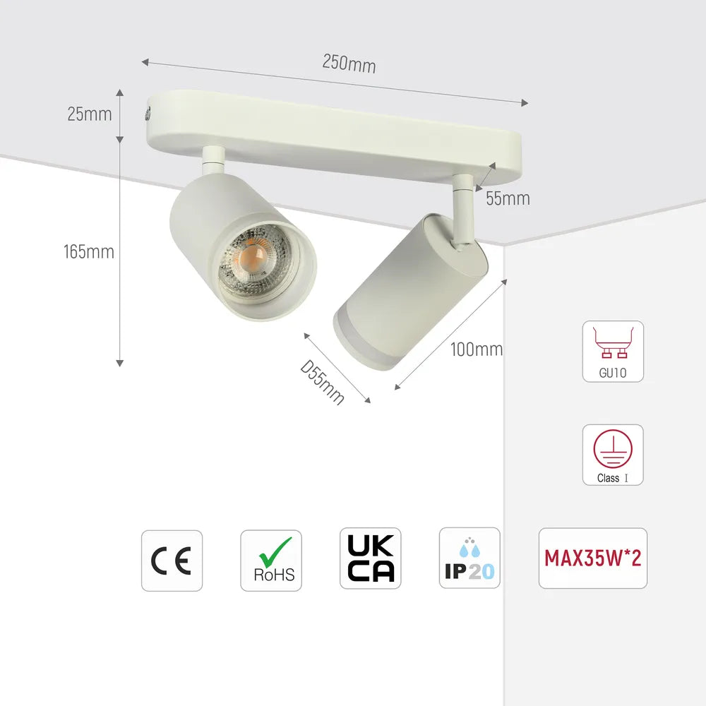 Tamaño y especificaciones técnicas del Foco Reflector Circular Glow GU10-172-03035