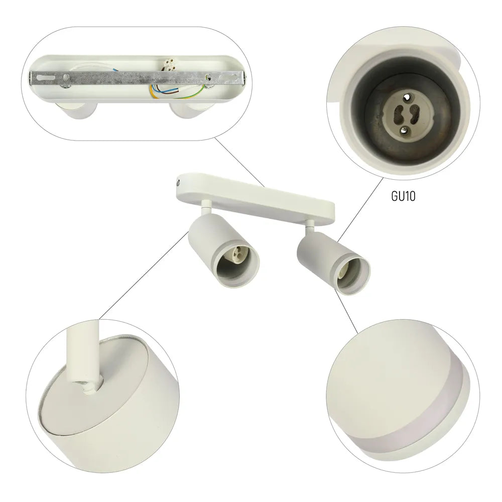 Plano cerrado de la Luminaria Circular Glow GU10 Spotlight-172-03035