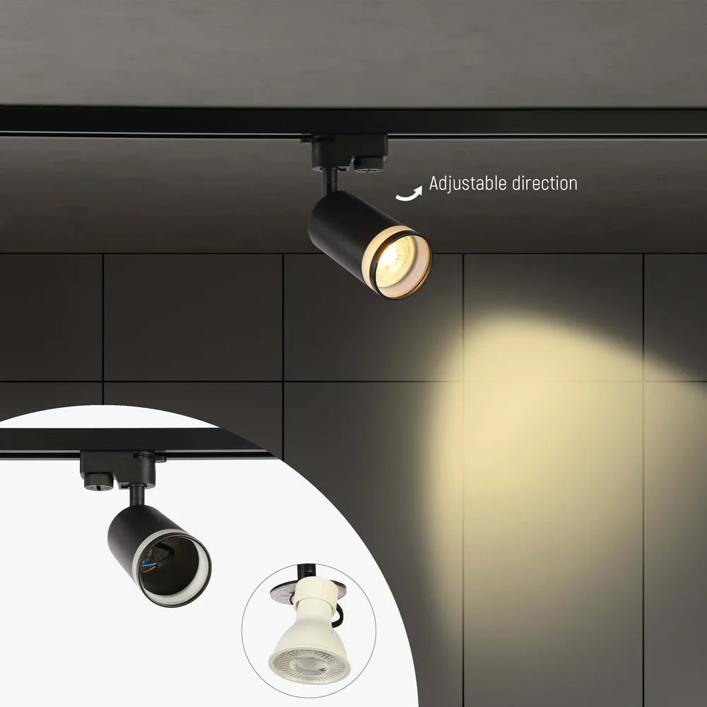 Detalles del Foco de Riel Circular Glow GU10-173-03002