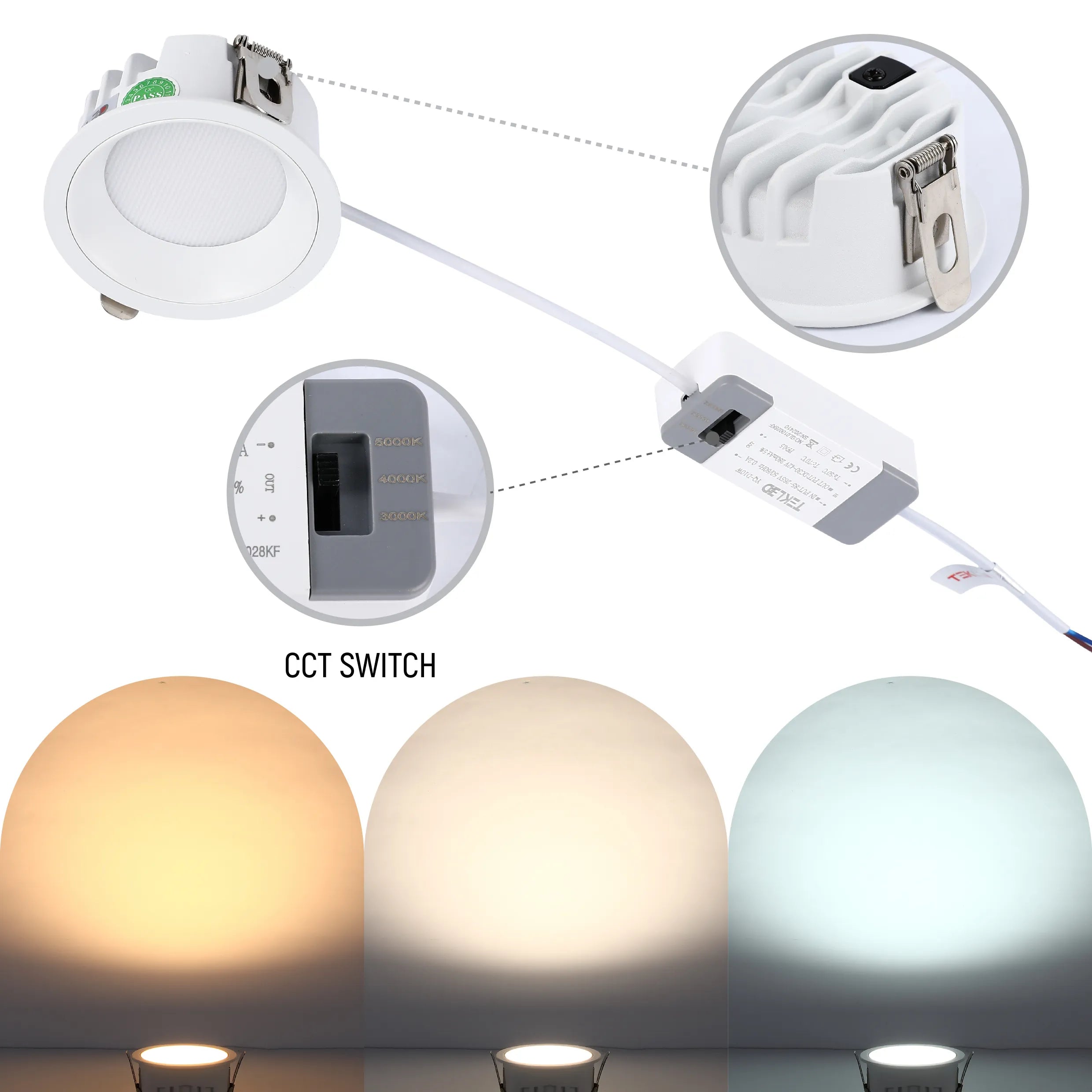 Downlight LED Empotrado Circular - Negro y Blanco - Varios Tamaños
