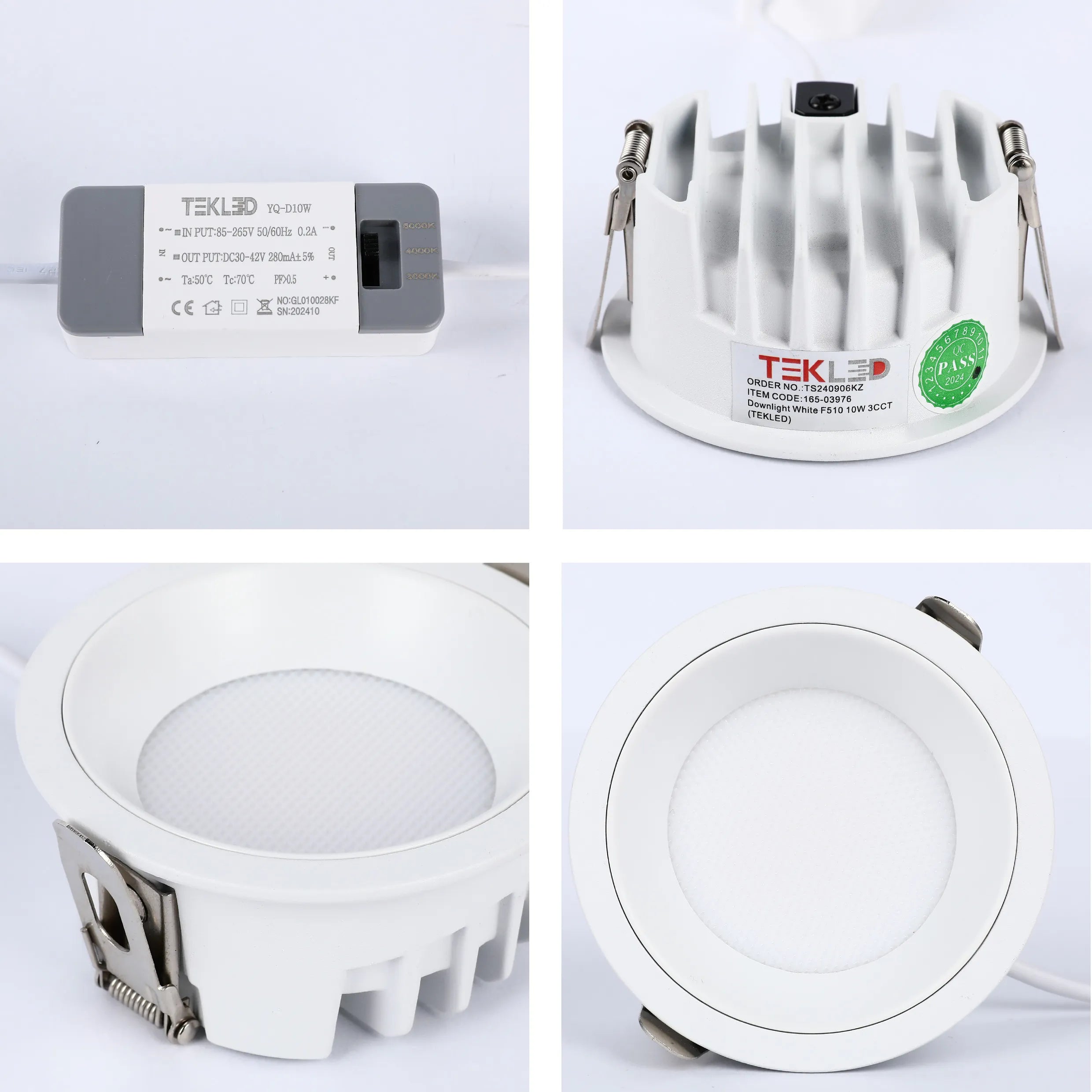 Downlight LED Empotrado Circular - Negro y Blanco - Varios Tamaños