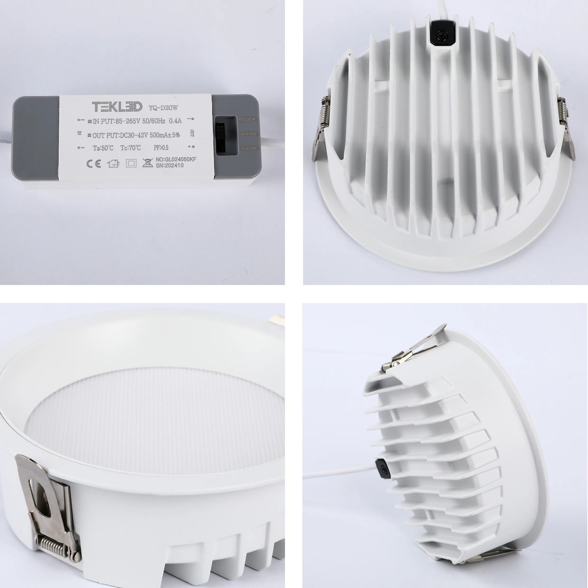 Downlight LED Empotrado Circular - Negro y Blanco - Varios Tamaños