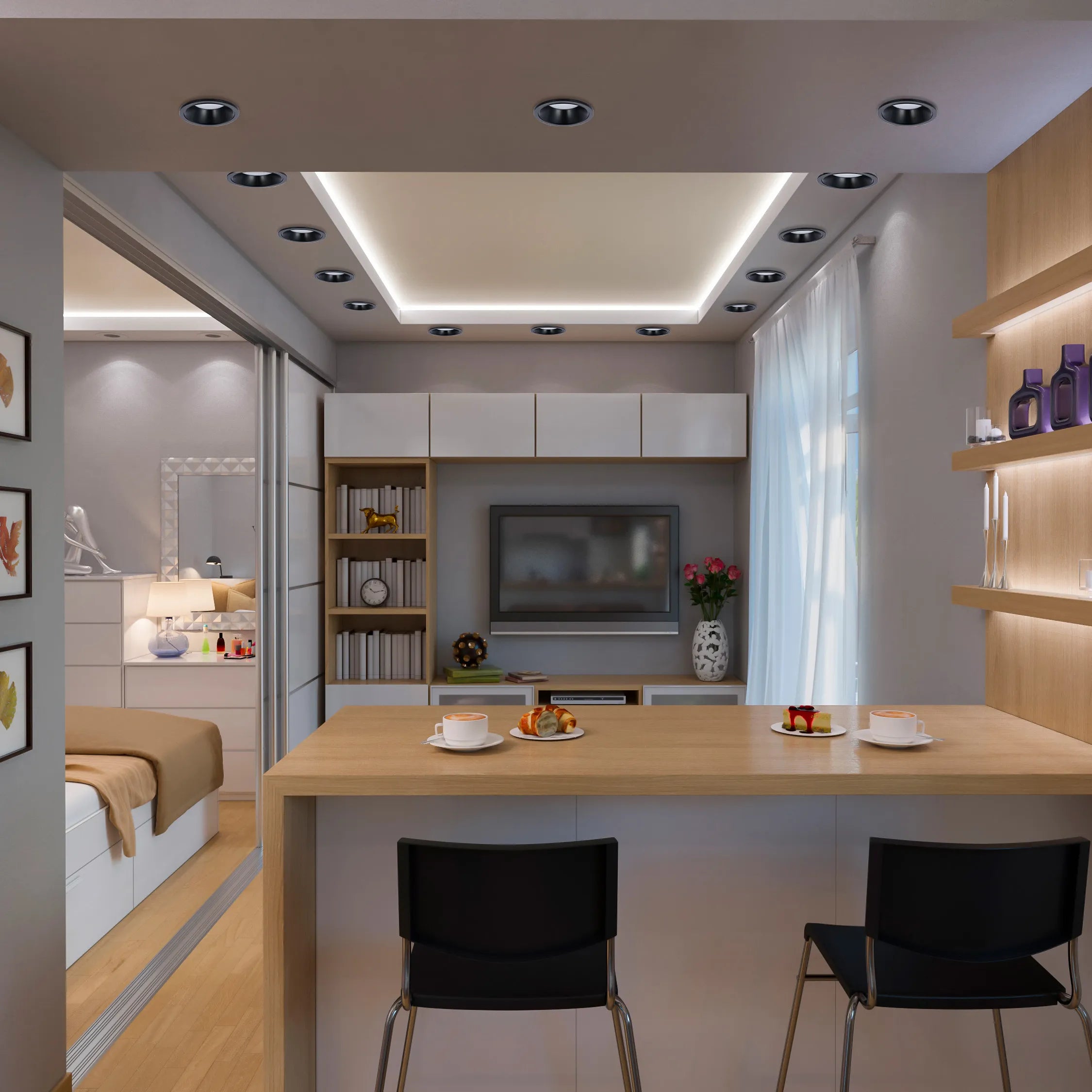 Downlight LED Empotrado Circular - Negro y Blanco - Varios Tamaños