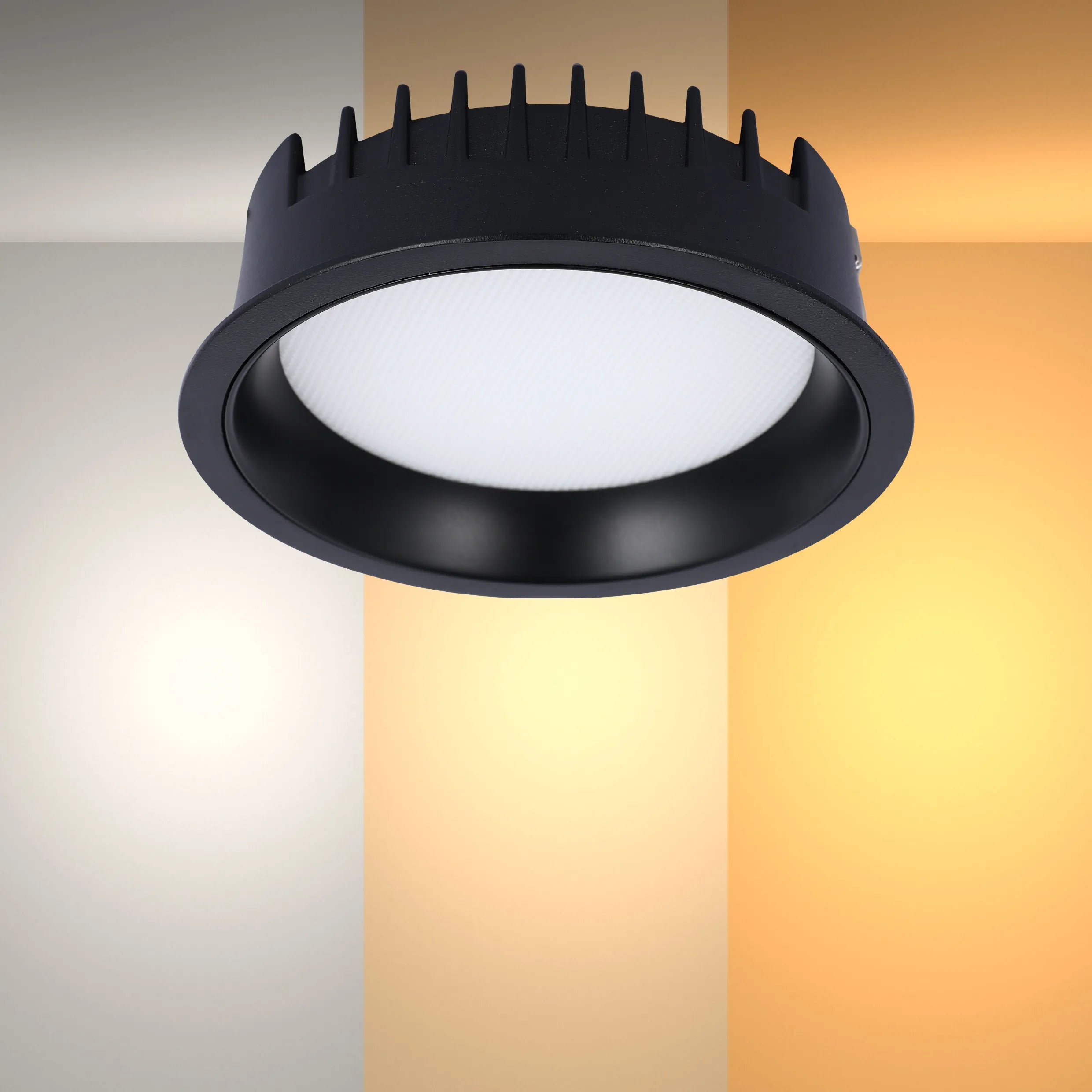 Downlight LED Empotrado Circular - Negro y Blanco - Varios Tamaños