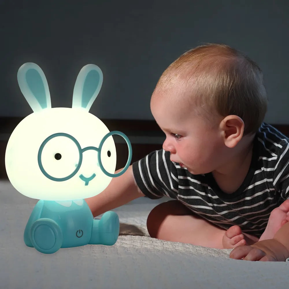 Lámpara Nocturna TEKLED Cuddle Critters Lámpara LED de Noche para Dormir-Conejo-130-03780