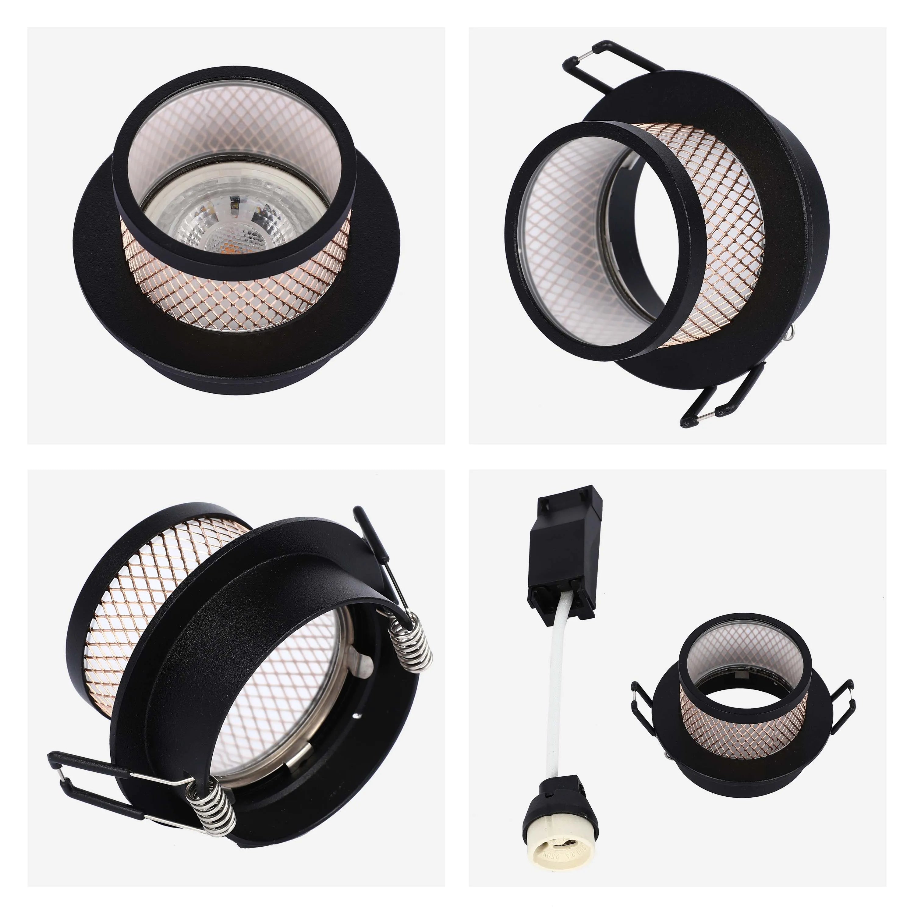 Colección de luces con diseño cilíndrico de malla