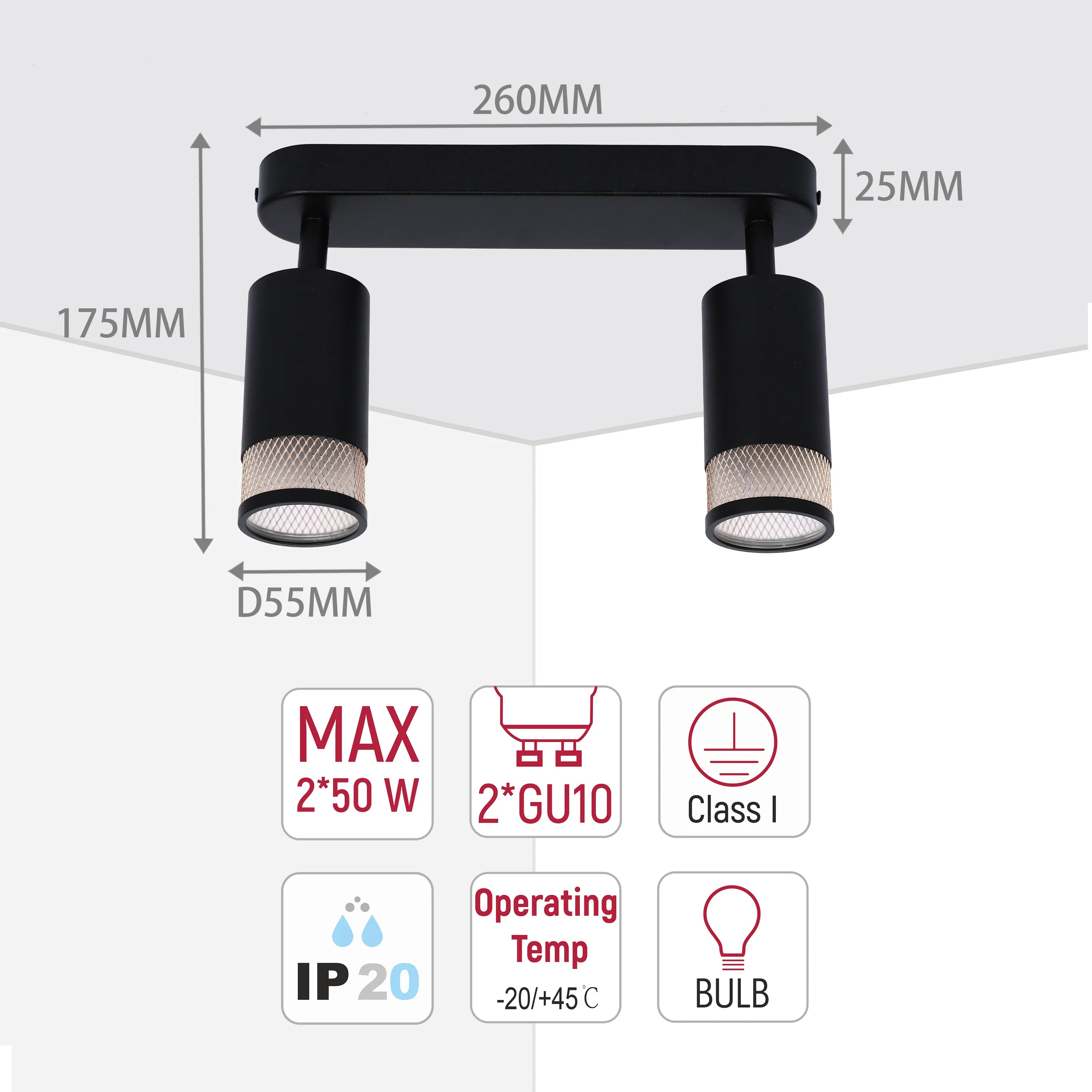 Colección de luces con diseño cilíndrico de malla