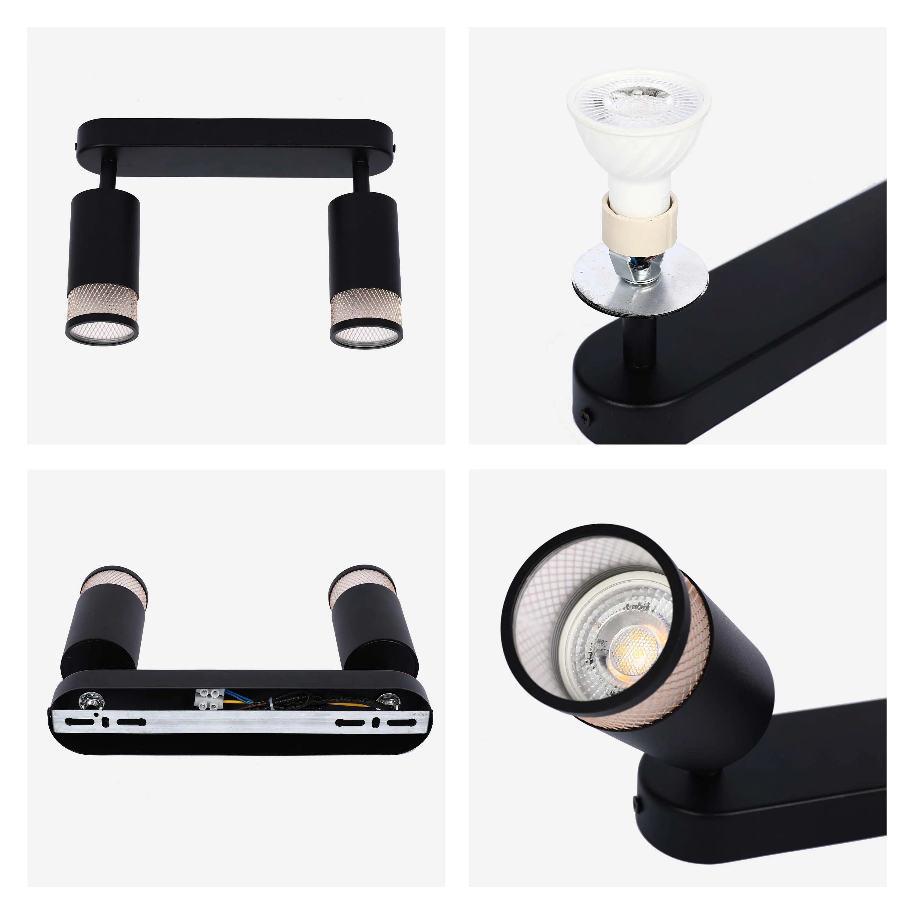 Colección de luces con diseño cilíndrico de malla
