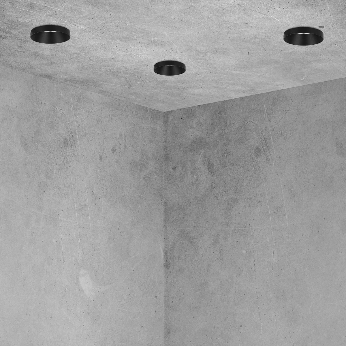 Imagen de un downlight empotrado GU10 moderno de aluminio, ideal para interiores contemporáneos como salones o oficinas.