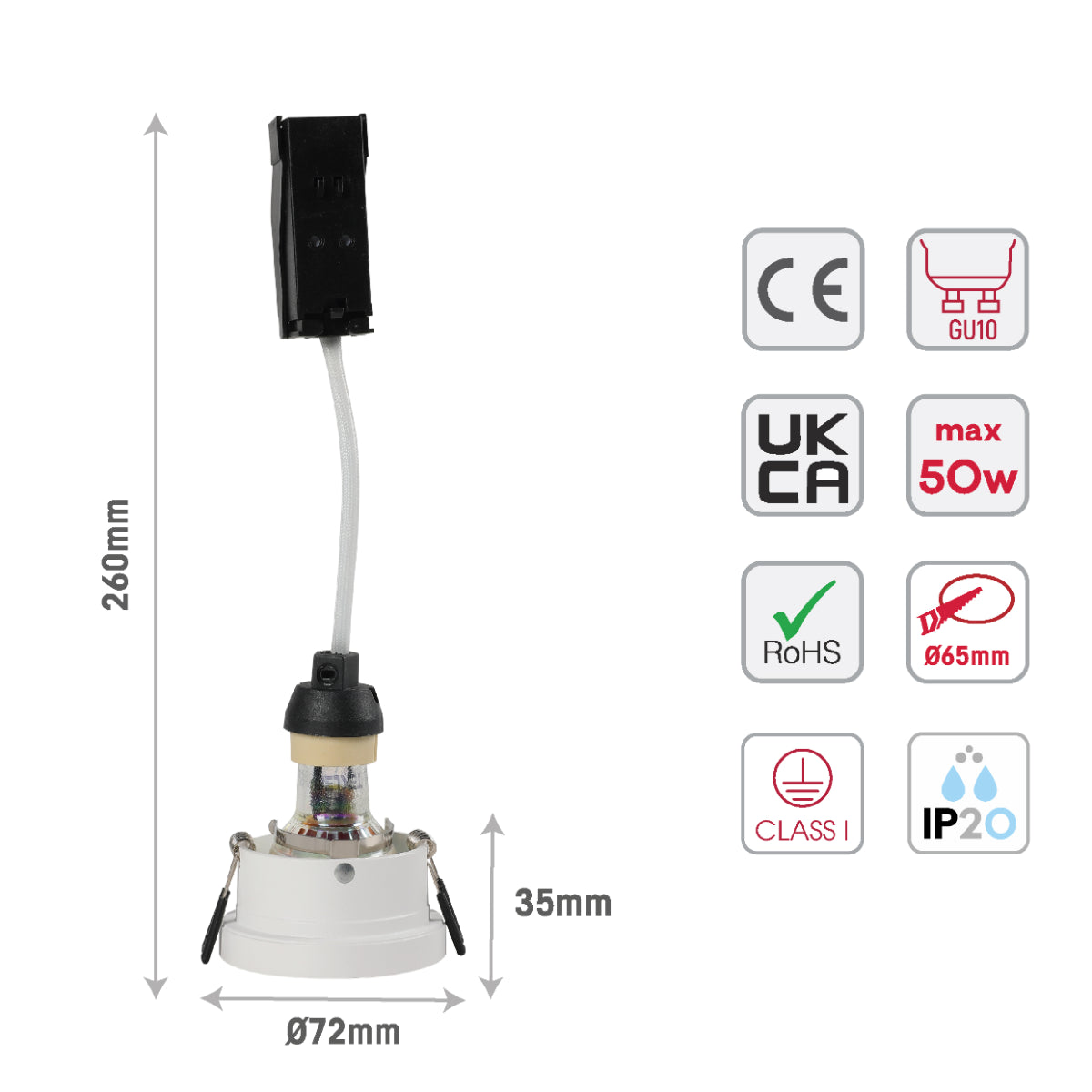 Luz empotrada moderna de aluminio GU10, ideal para oficinas con decoración contemporánea y bajo deslumbramiento.