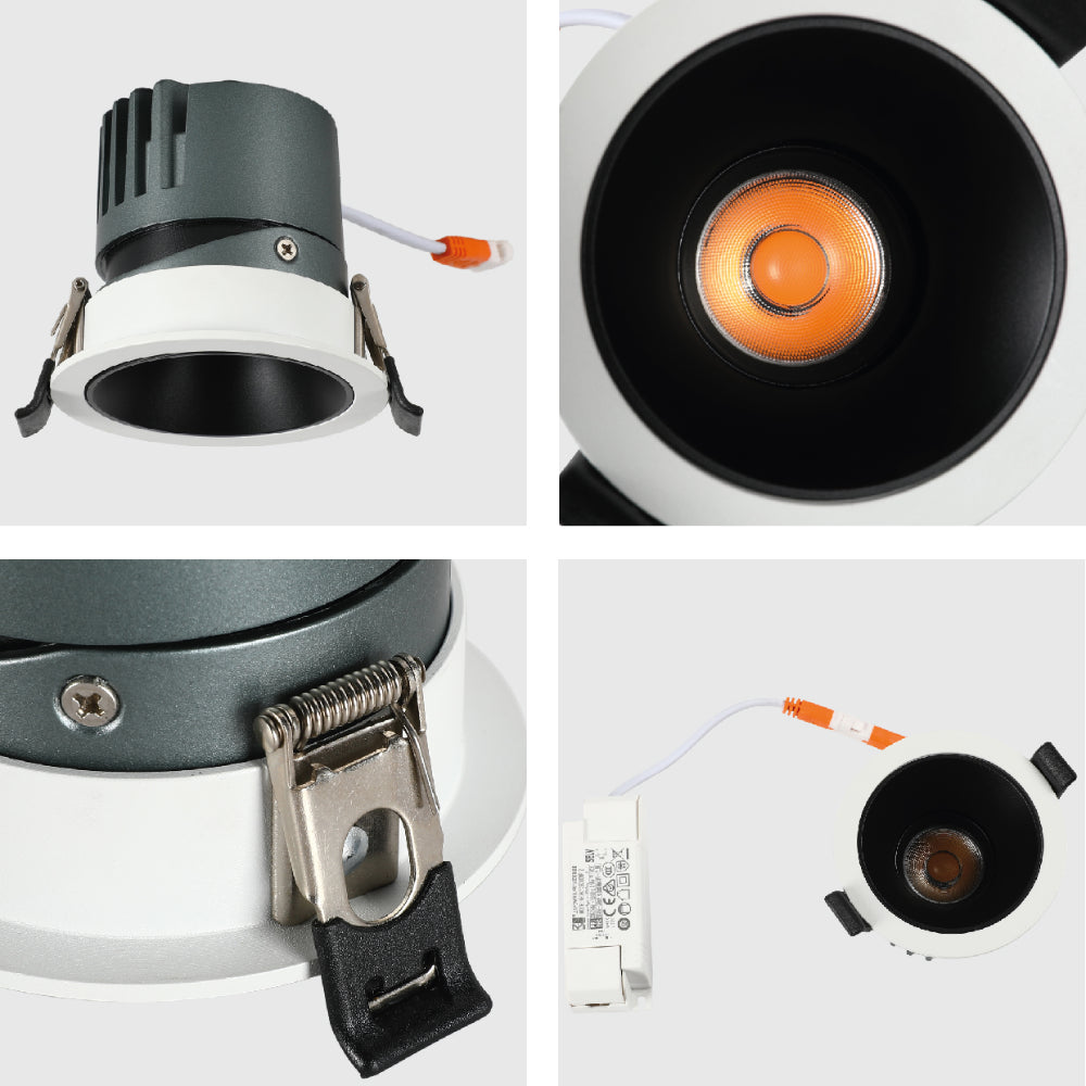 Imagen principal de un downlight LED COB ajustable de 10W, perfecto para oficinas con decoración moderna y funcional.