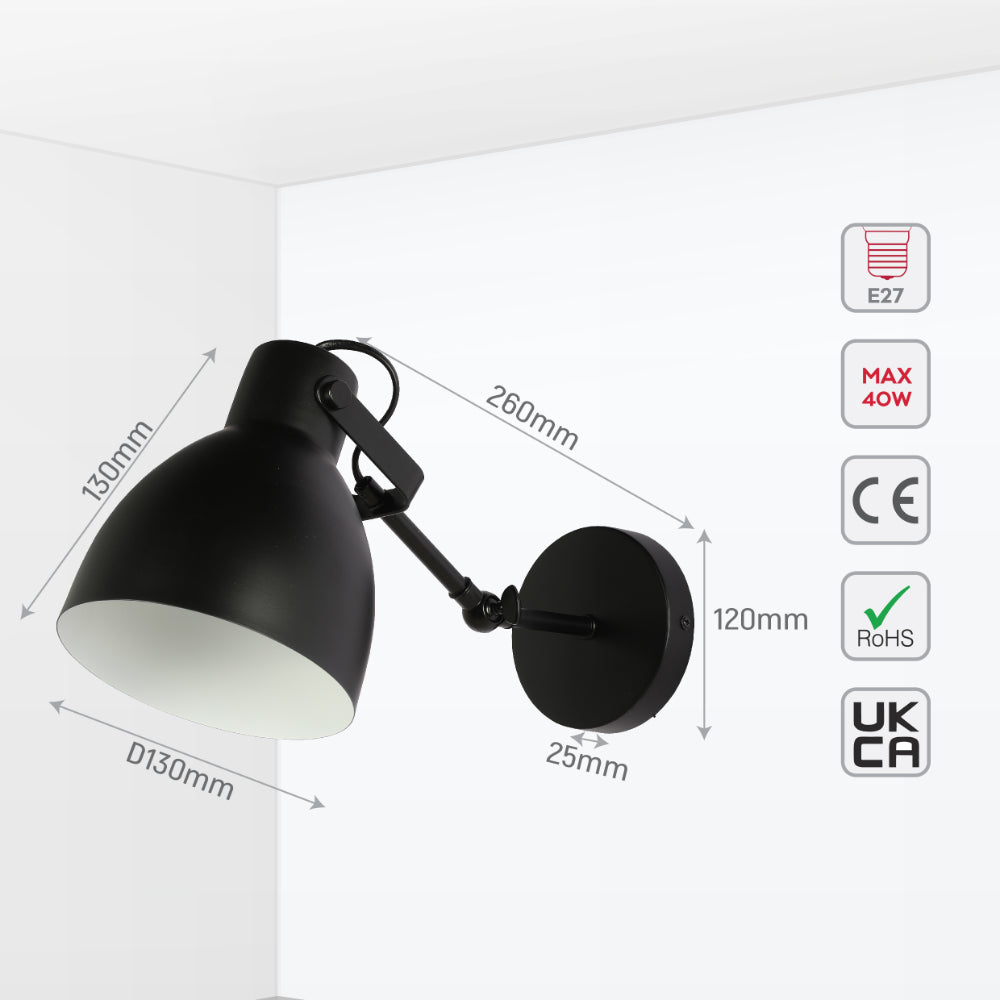 Luz de pared ajustable estilo nórdico, ideal para oficinas modernas, combinando funcionalidad y estética elegante.