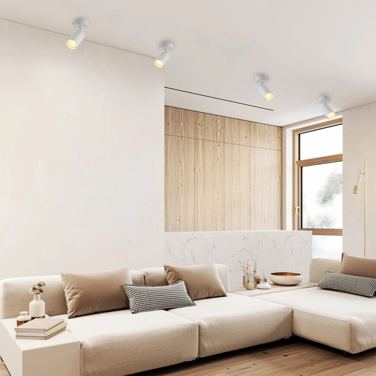 More interior usage of 1 Way Cylinder Spotlight with GU10 Fitting White | TEKLED 172-03056