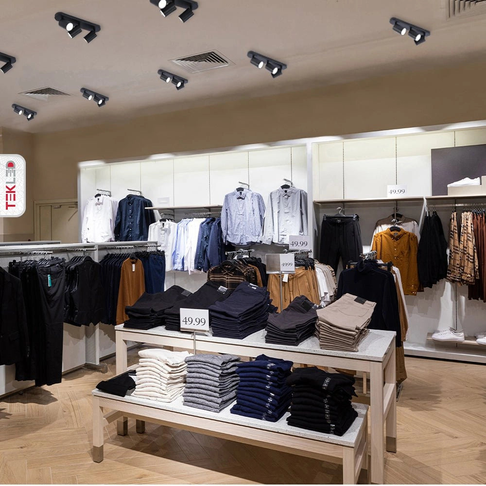 Interior application of 3-way Spotlight Black Linear Canopy with GU10 Fitting | TEKLED 172-03032