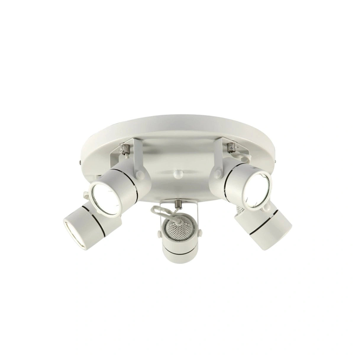 Main image of 5 Way Mane Tray Spotlight with GU10 Fitting White | TEKLED 172-03086