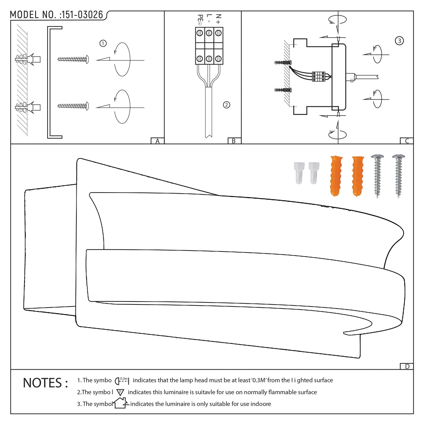 Aplique de Pared Semicircular en Capas Dorado y Negro