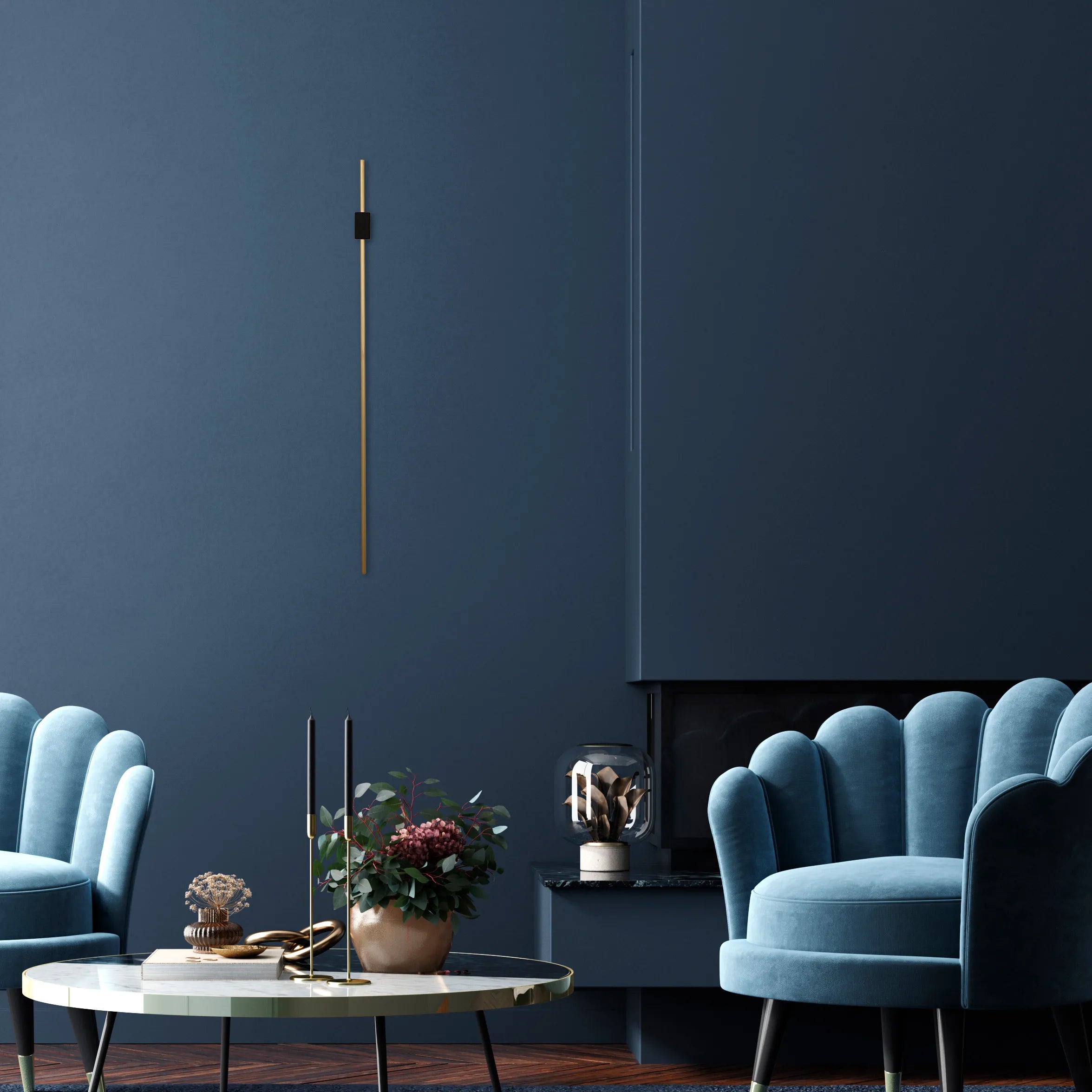 Aplique de Pared LED Aurora Slimline – Minimalista Moderno en Negro y Dorado
