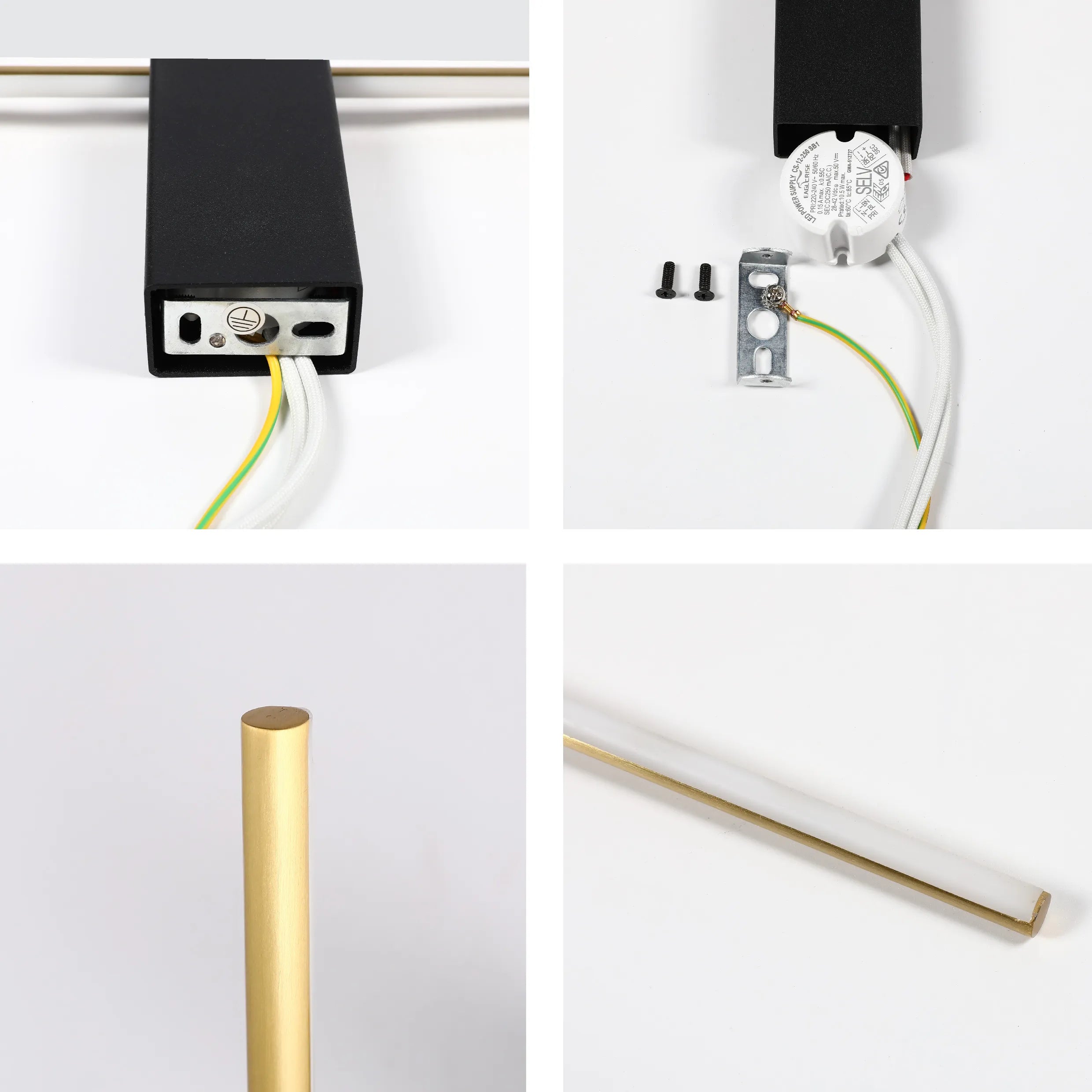 Aplique de Pared LED Aurora Slimline – Minimalista Moderno en Negro y Dorado