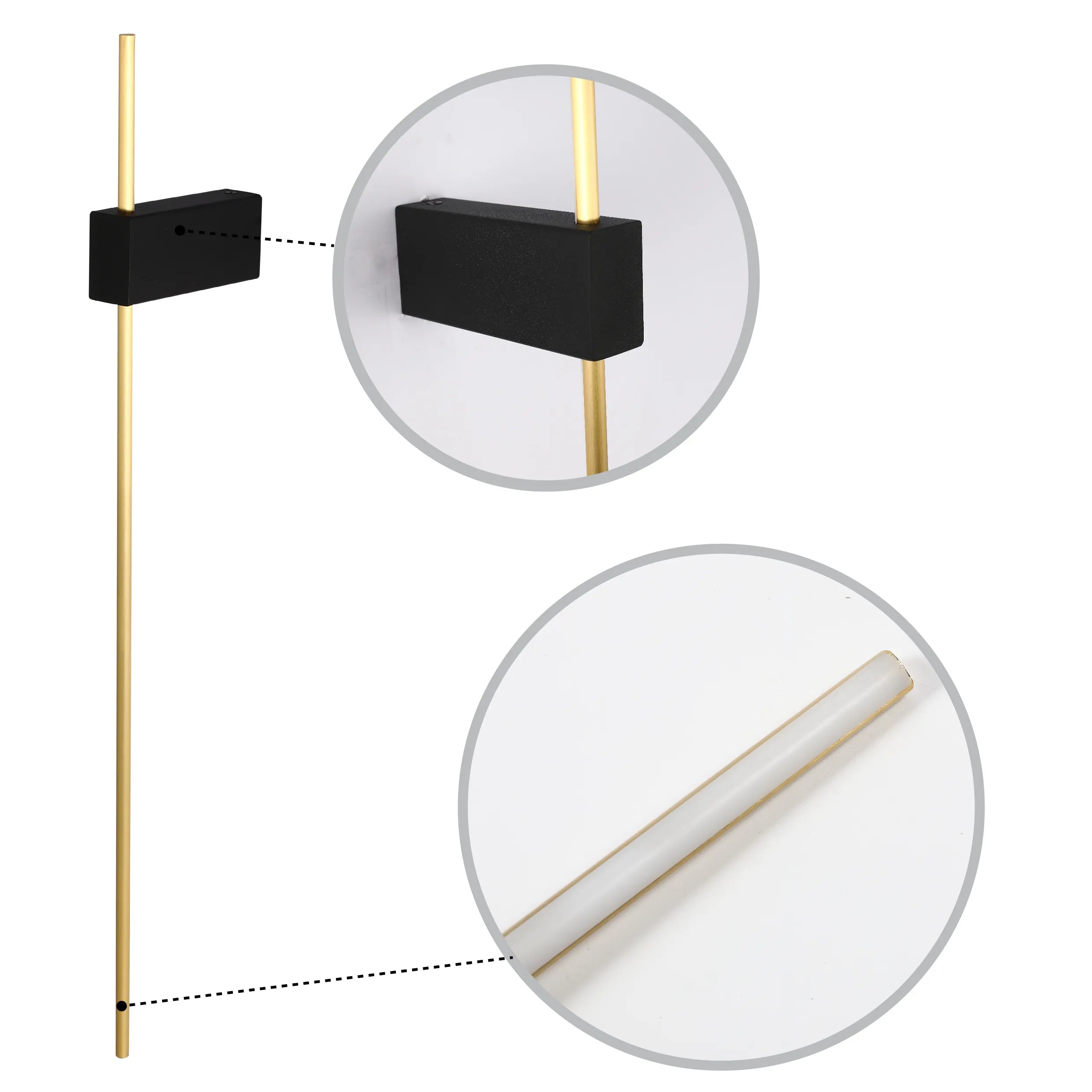 Aplique de Pared LED Aurora Slimline – Minimalista Moderno en Negro y Dorado