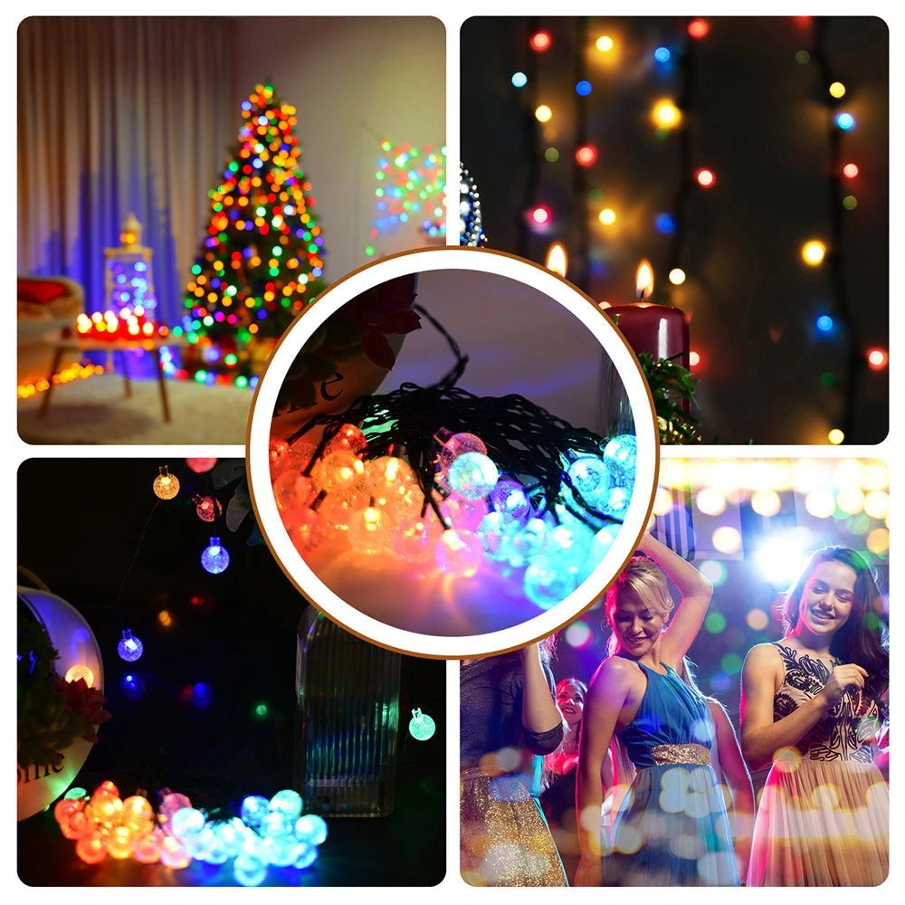 Indoor decorations using Lyra Solar Globe 50 LEDs 95m Multi-colour LED String Light