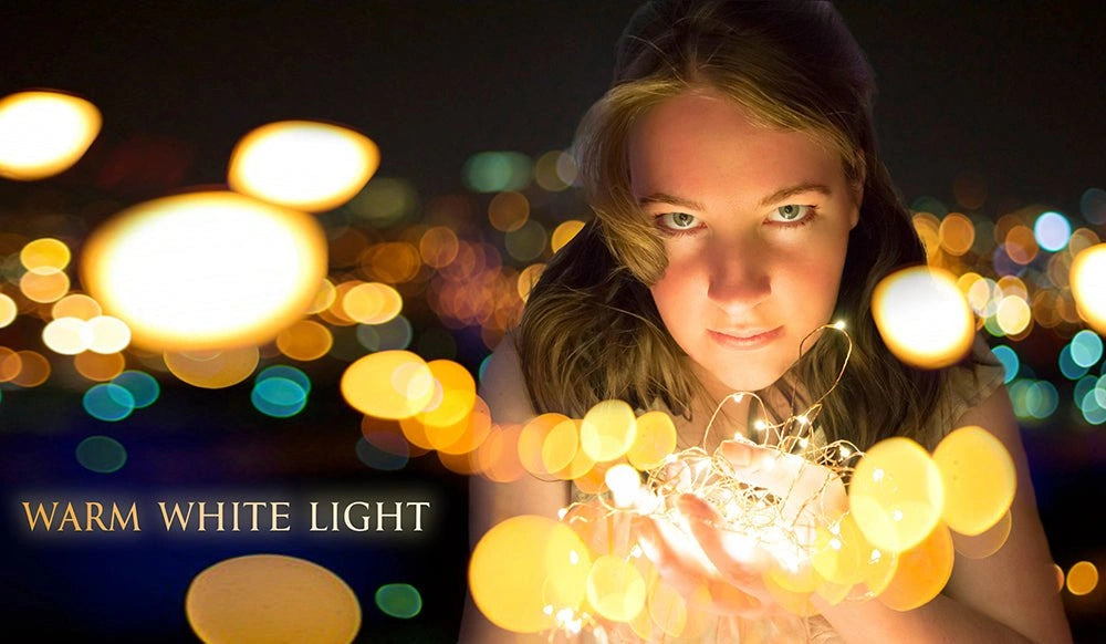 Close up of Serpens Solar Micro-LED String 240 LEDs 26m Warm White LED String Fairy Light