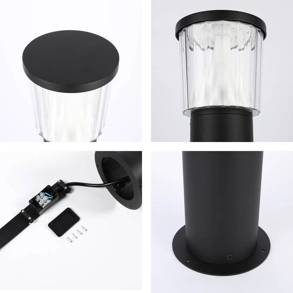 Plano cercano de la Luz Bolardo LED HaloGlow 12W Blanco Cálido-257-03066