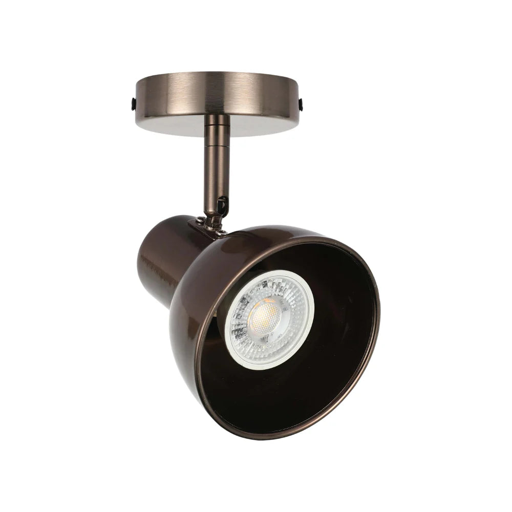 Foco rotatorio Hektor GU10 Latón Antiguo Negro