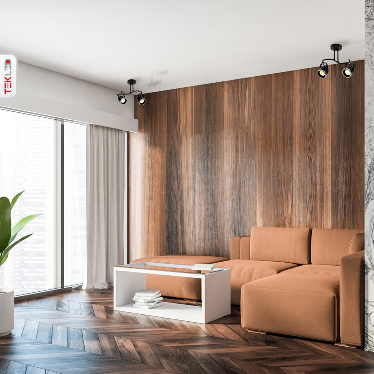 Más uso interior de Foco de 2 vías Negro y Cromo en forma de S con Base GU10 | TEKLED 172-03104