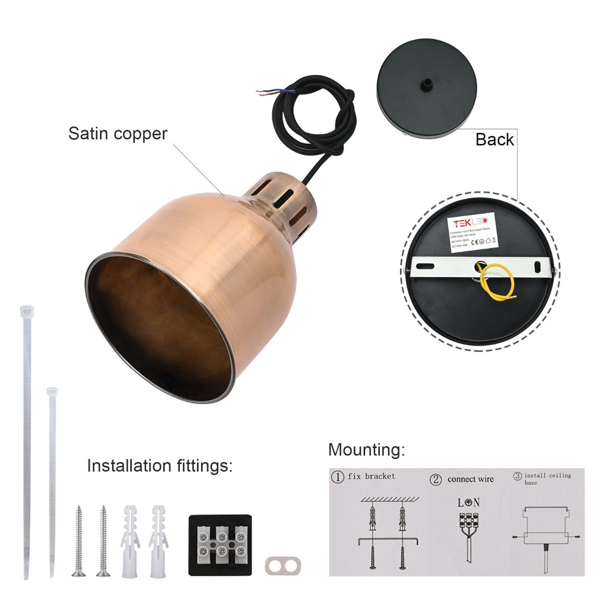 Luz colgante contemporánea con diseño de cúpula, perfecta para comedores con estilo moderno y elegante.