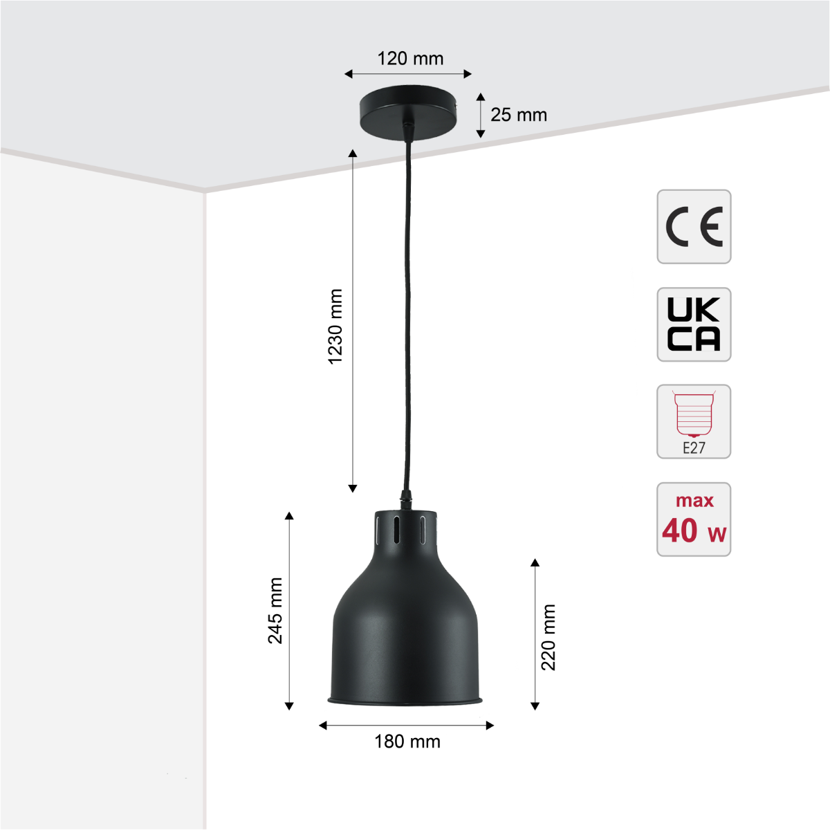 Luz colgante cilíndrica con tapa dome, perfecta para comedores de estilo contemporáneo, creando un ambiente elegante y acogedor.