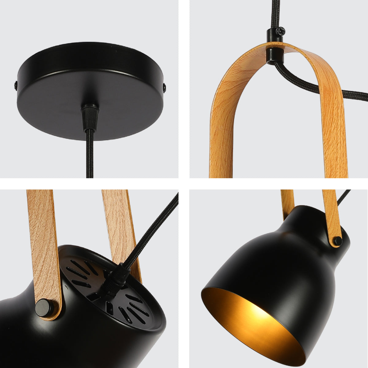Primer plano de la lámpara colgante cone narvik, perfecta para cocinas modernas con un estilo nórdico y elegante.
