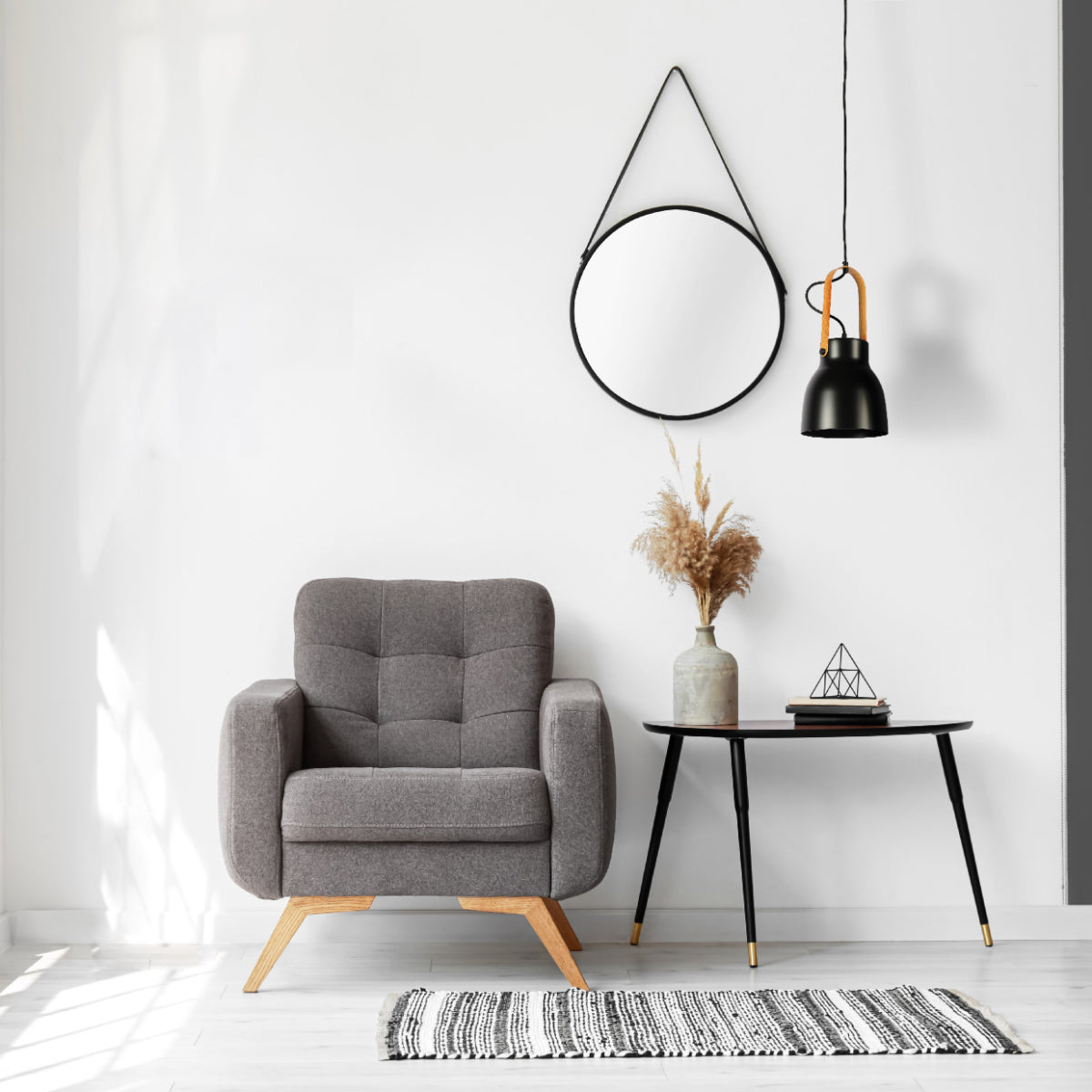 Lámpara colgante nórdica en forma de cono, perfecta para cocinas modernas y comedores con estilo minimalista.